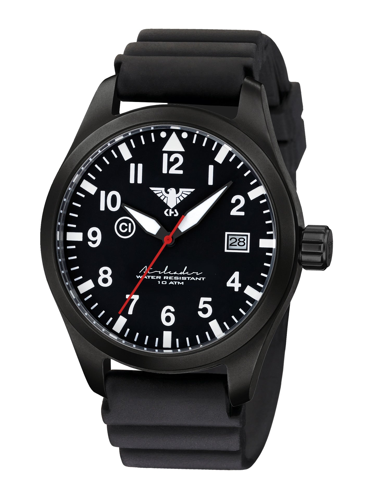 AIRLEADER | Quartz Analog | Black Steel