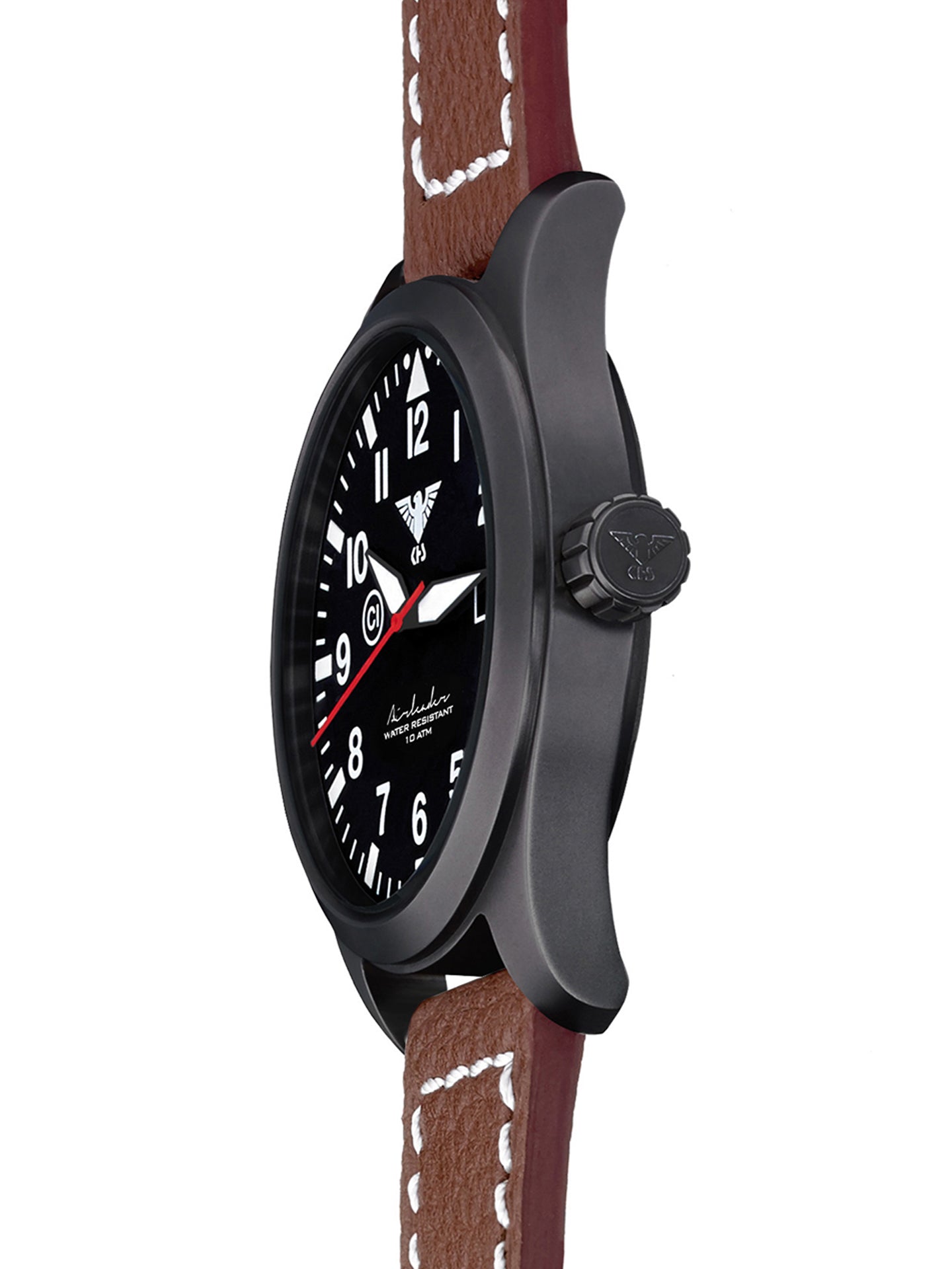 AIRLEADER | Quartz Analog | Black Steel