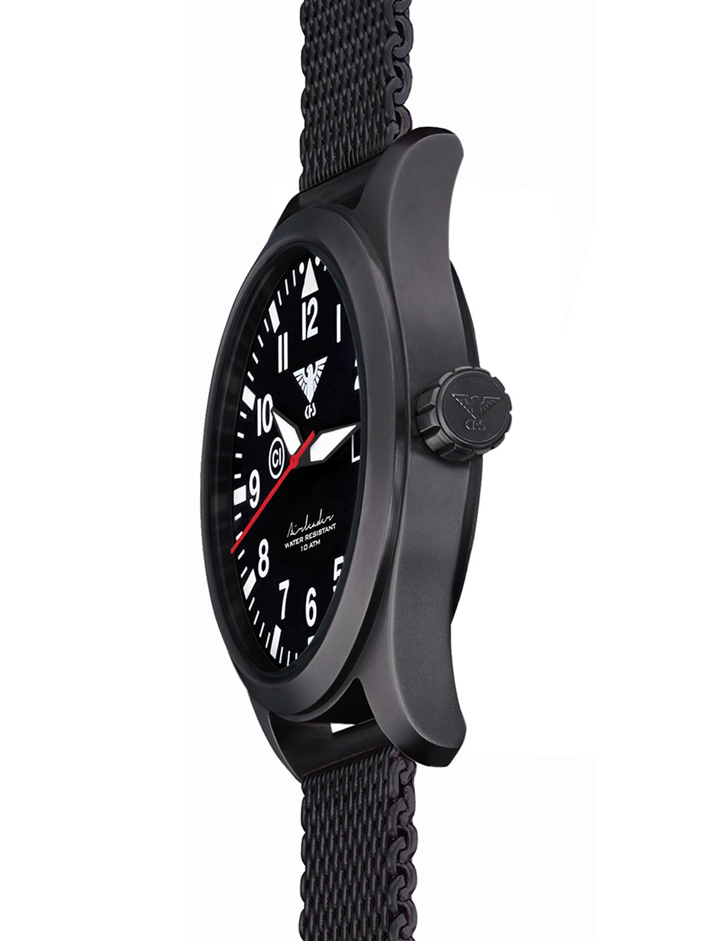 AIRLEADER | Quartz Analog | Black Steel