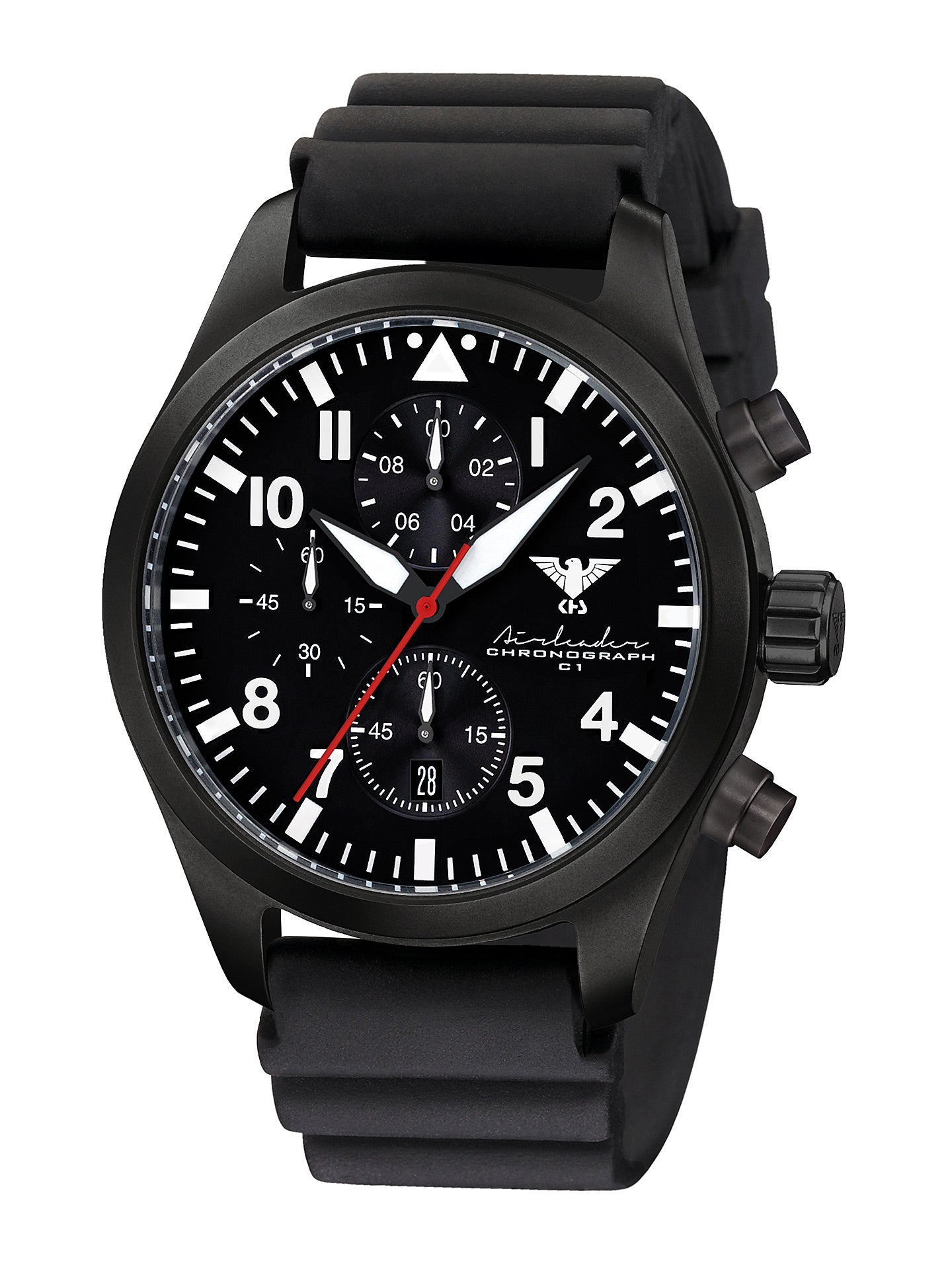 AIRLEADER | Quarz Chronograph | Black Steel