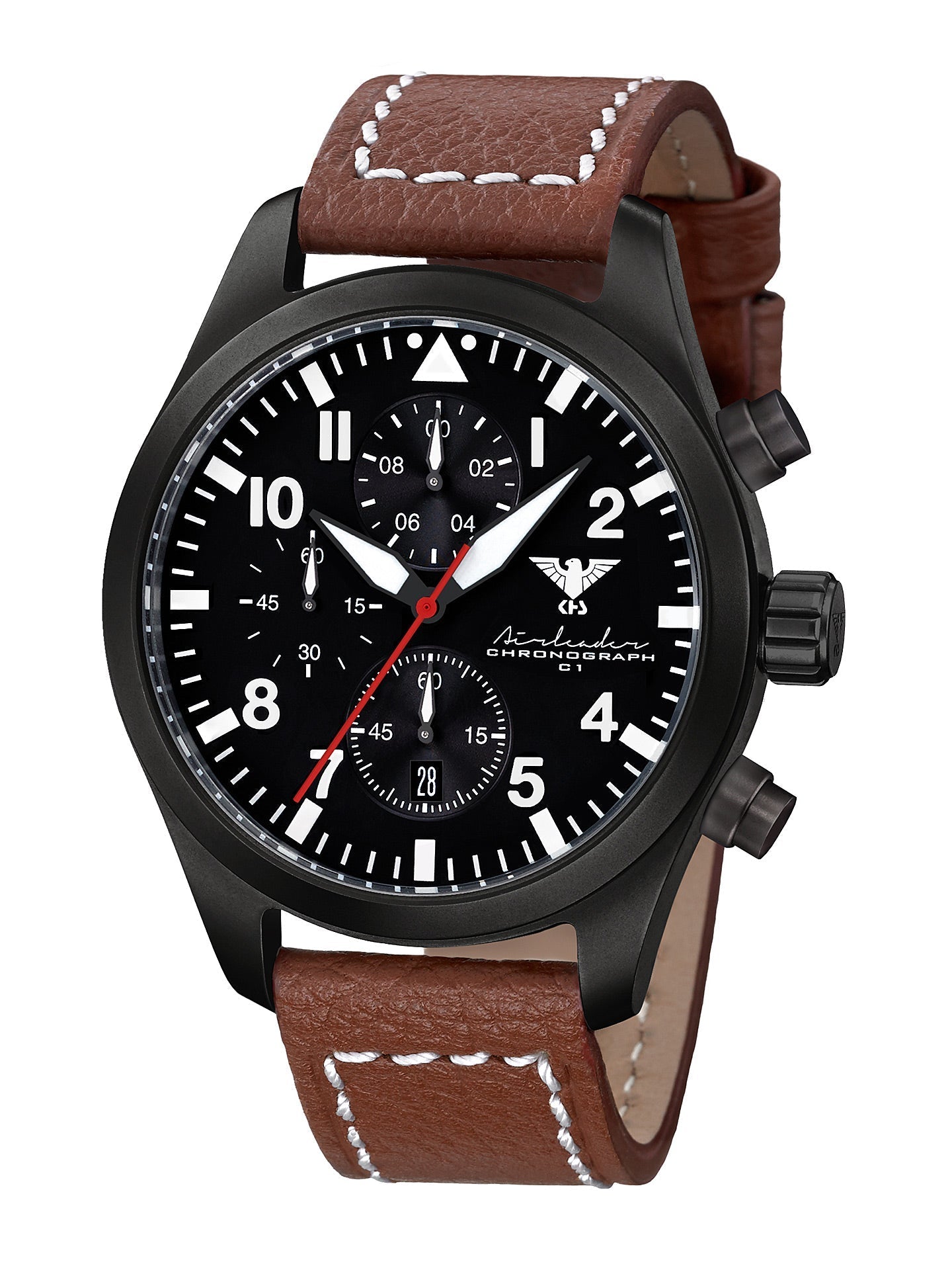 AIRLEADER | Quarz Chronograph | Black Steel