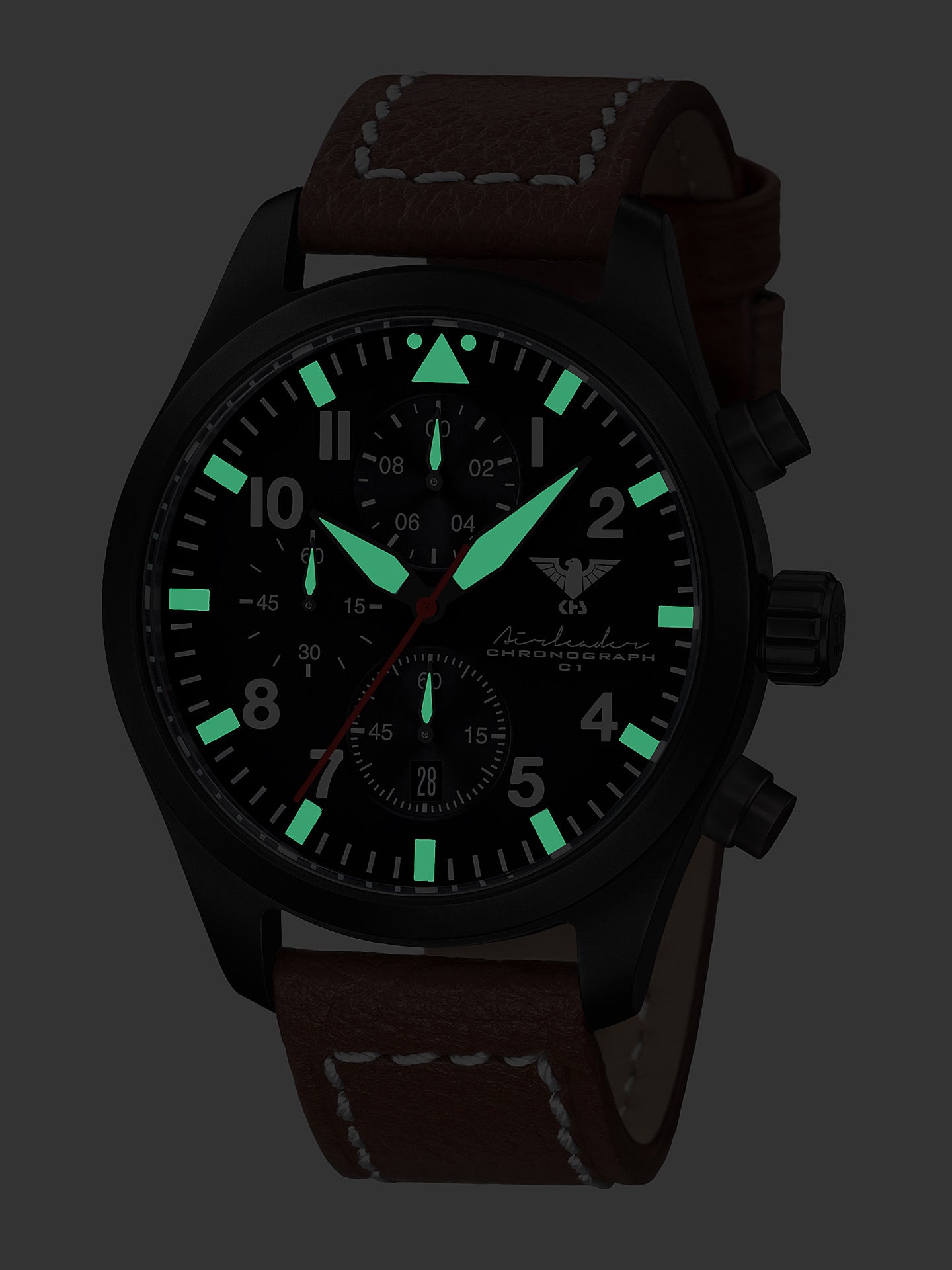 AIRLEADER | Quarz Chronograph | Black Steel