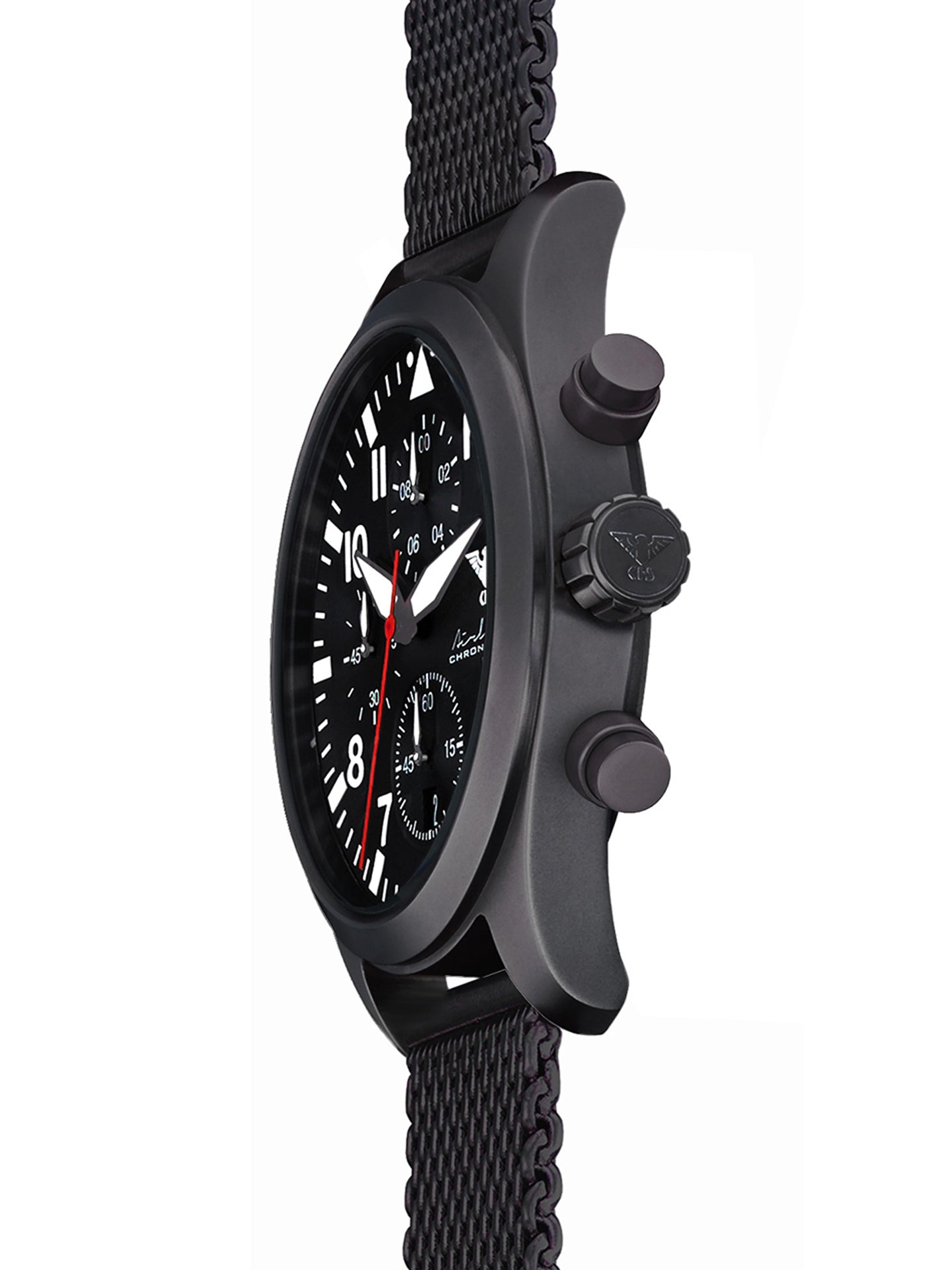AIRLEADER | Quarz Chronograph | Black Steel