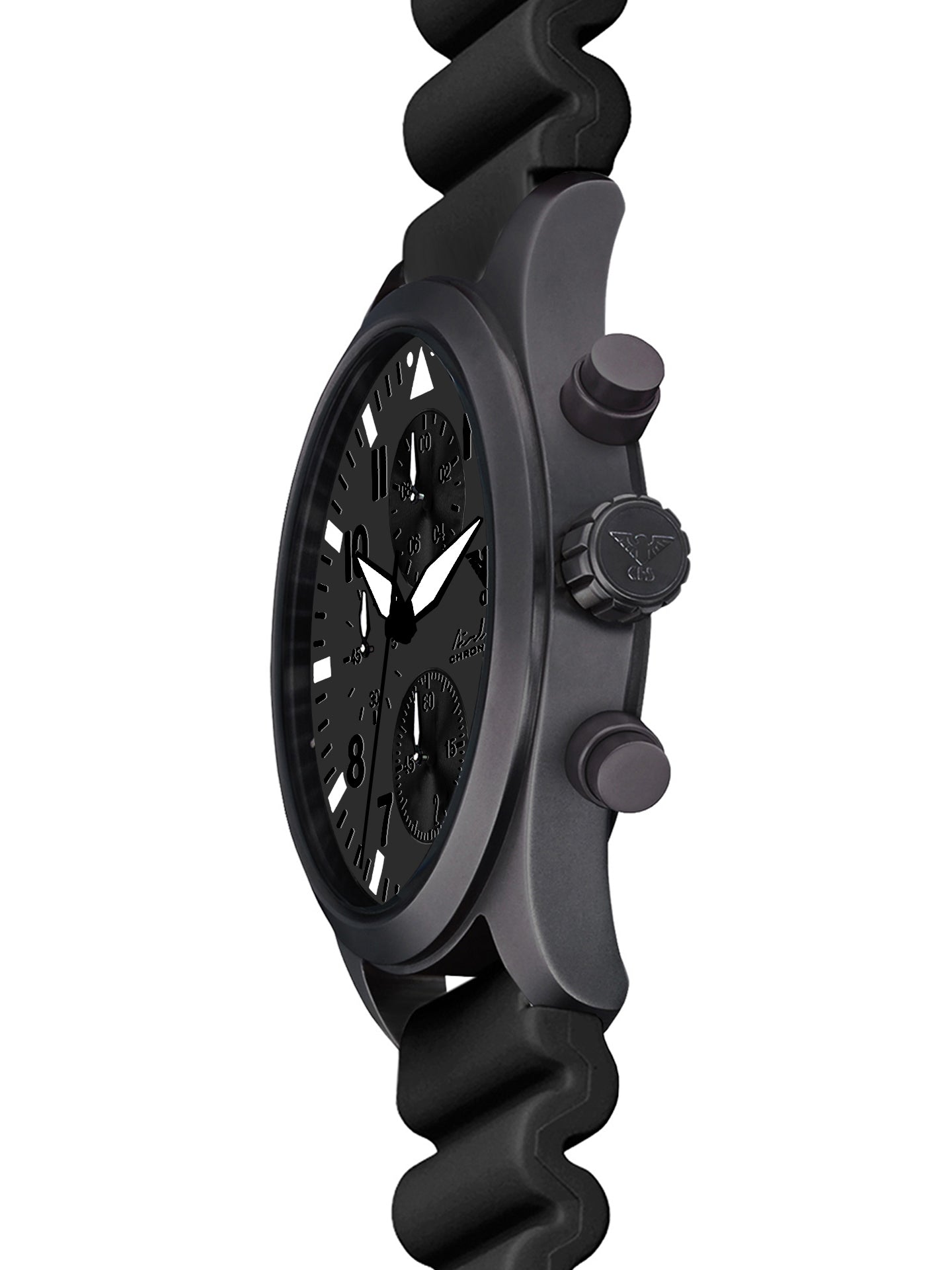AIRLEADER | Quarz Chronograph | Black Steel XTAC