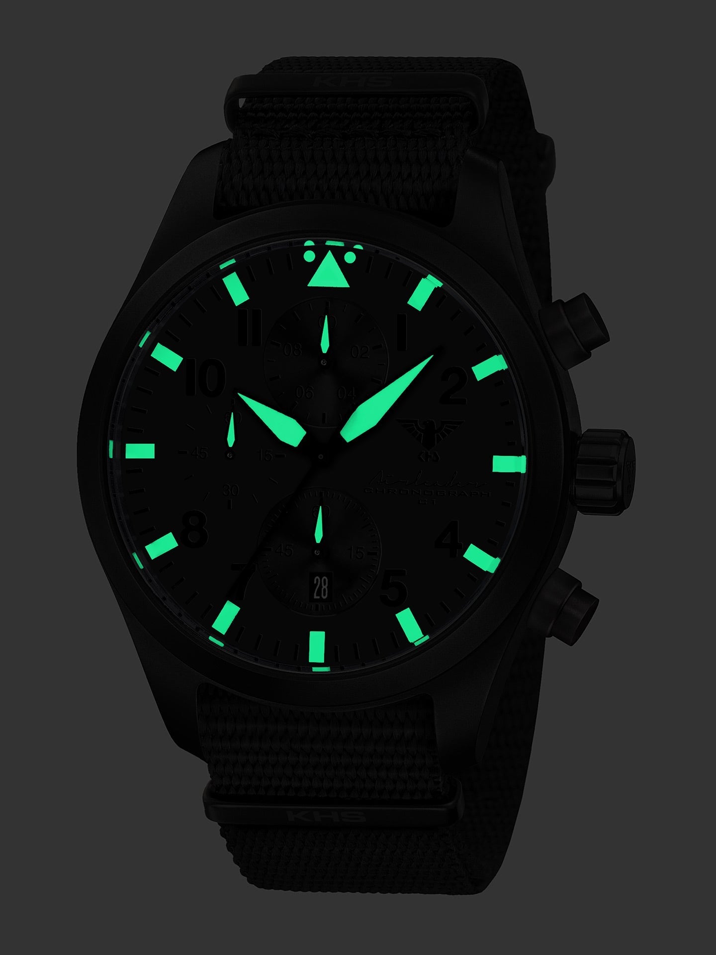 AIRLEADER | Quarz Chronograph | Black Steel XTAC