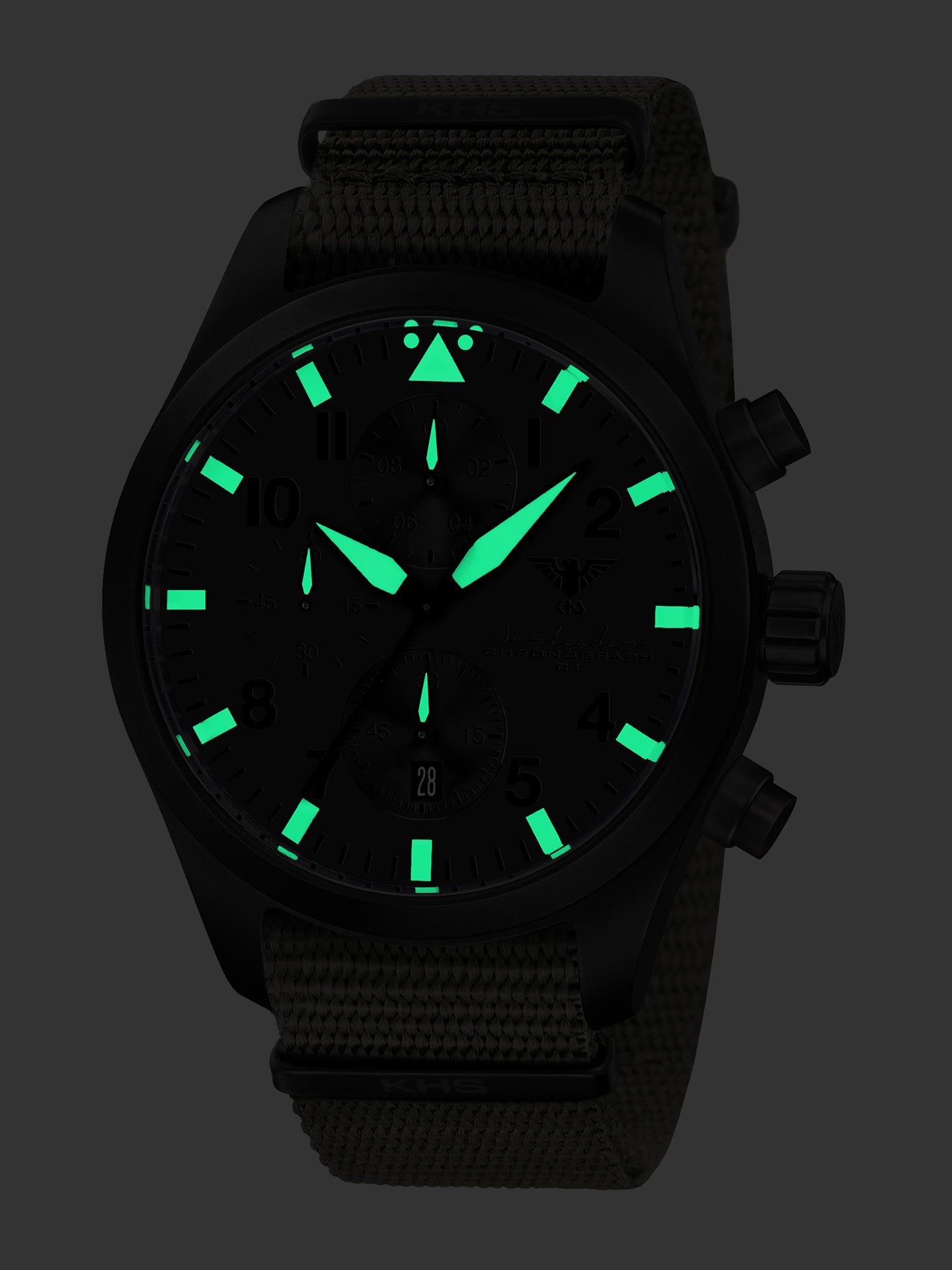 AIRLEADER | Quarz Chronograph | Black Steel XTAC