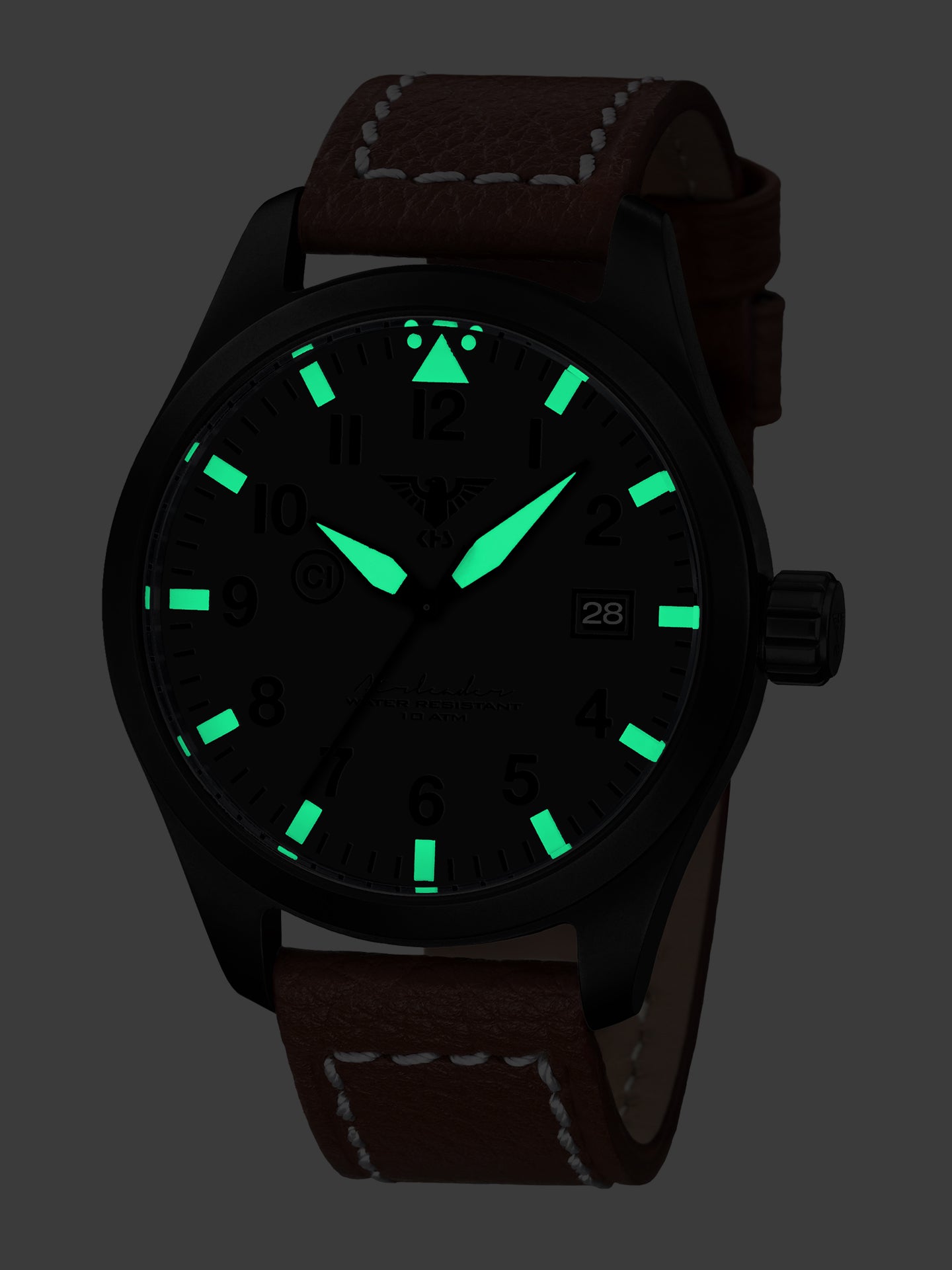 AIRLEADER | Quarz Analog | Black Steel XTAC