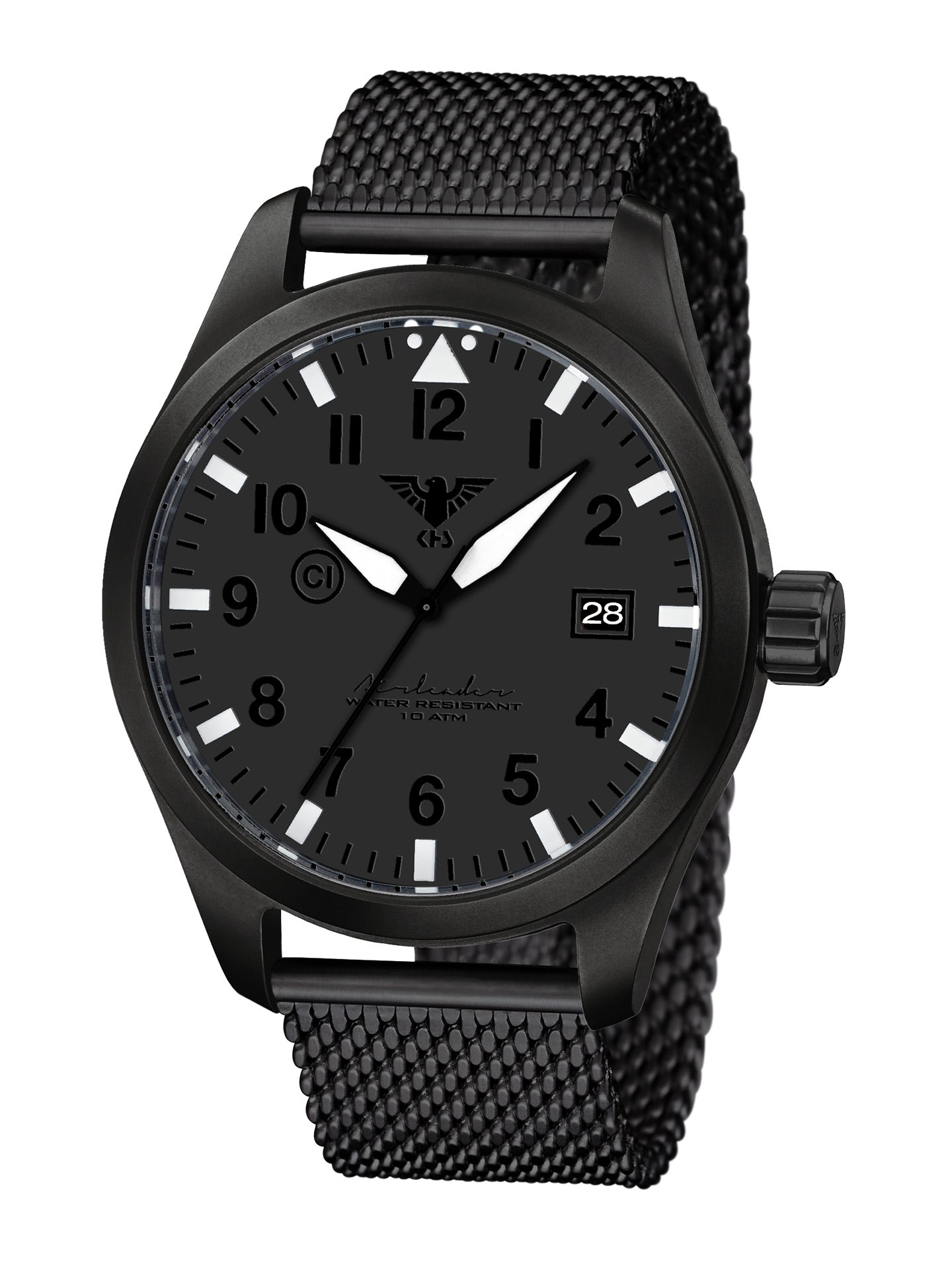 AIRLEADER | Quarz Analog | Black Steel XTAC