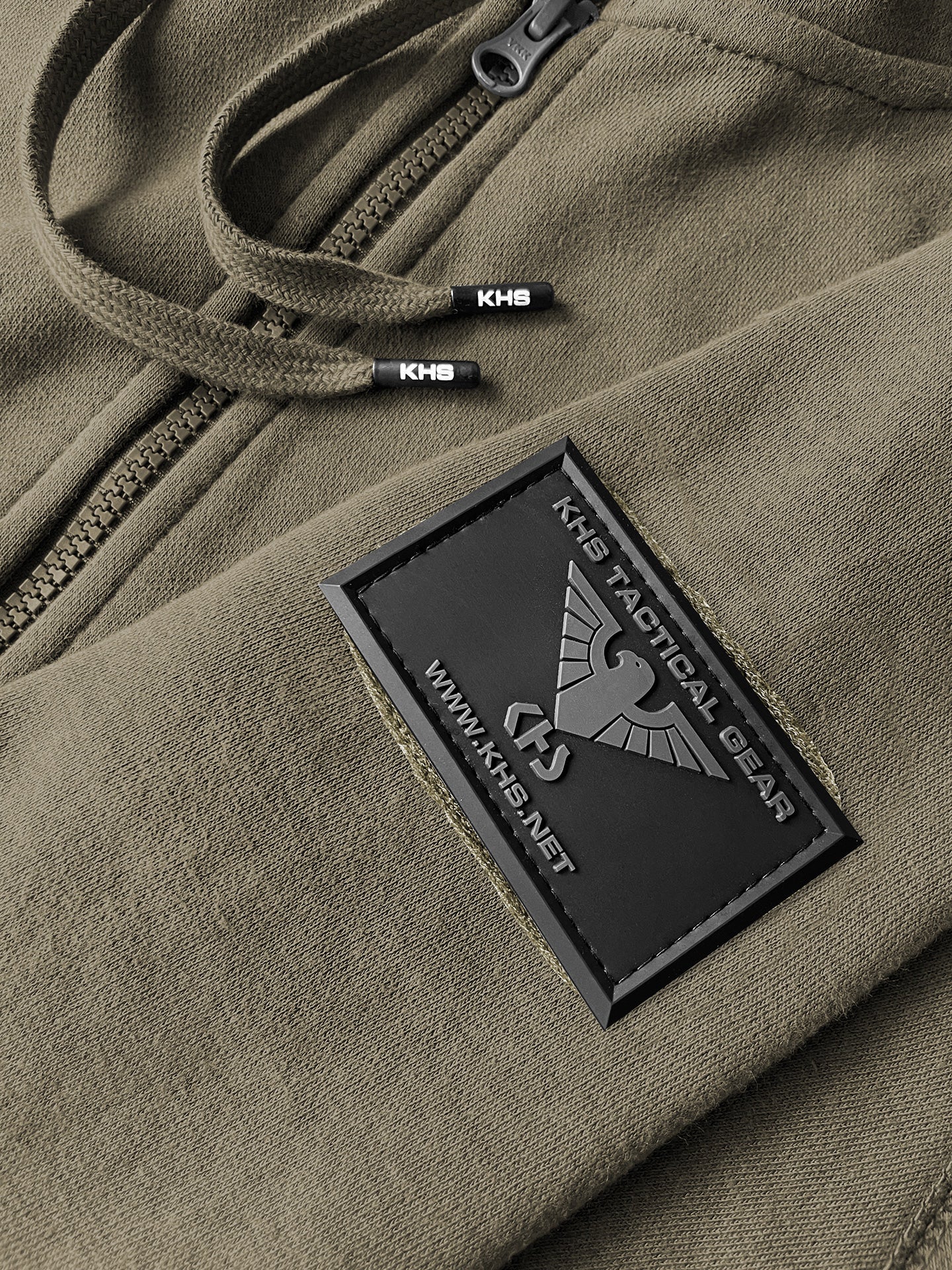 KHS Hoodie Steingrau-oliv