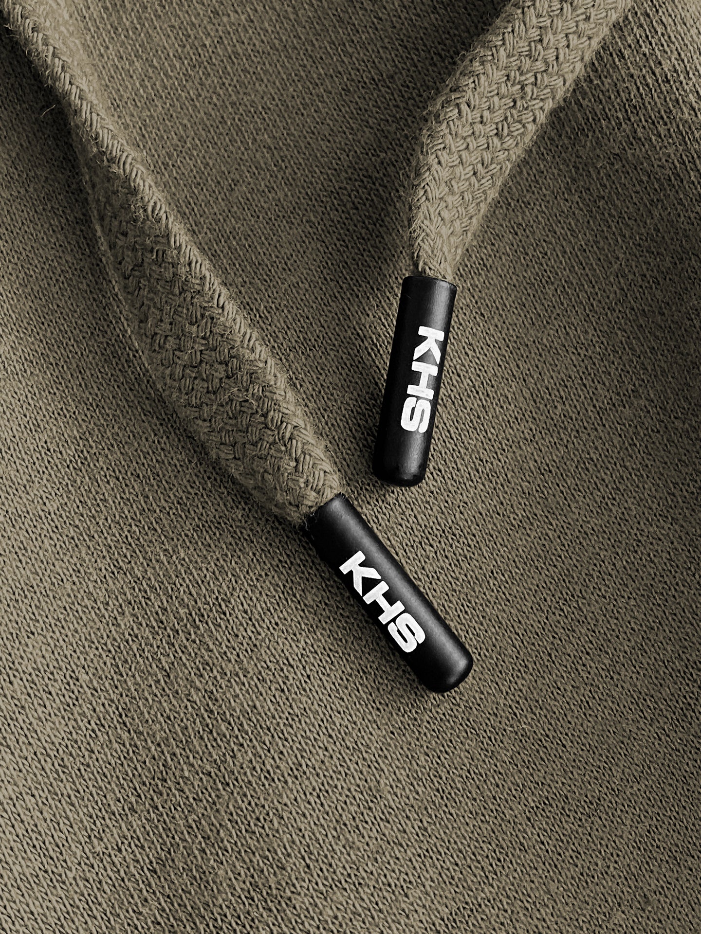 KHS Hoodie mit Zipper Steingrau-Oliv