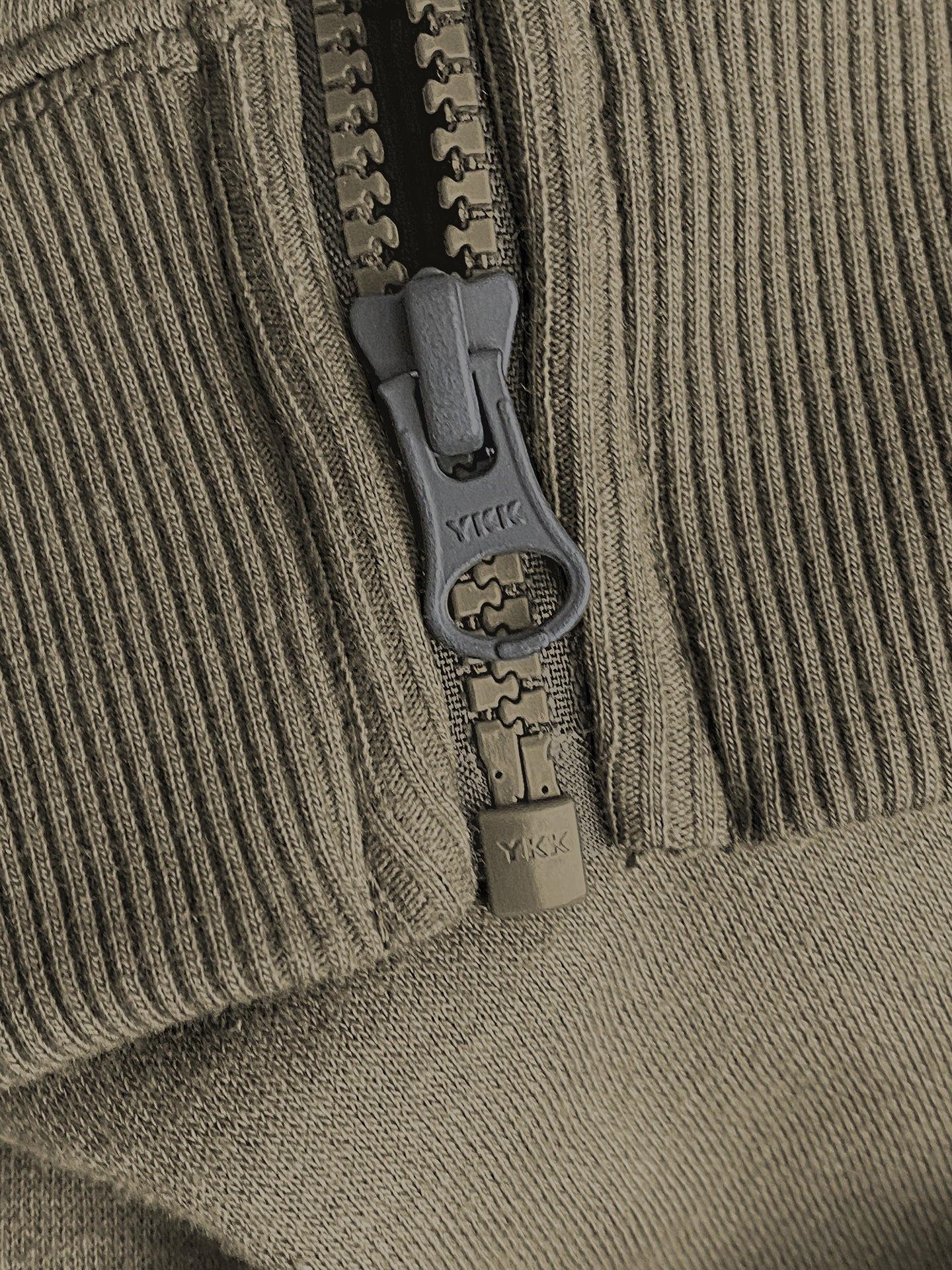 KHS Hoodie mit Zipper Steingrau-Oliv