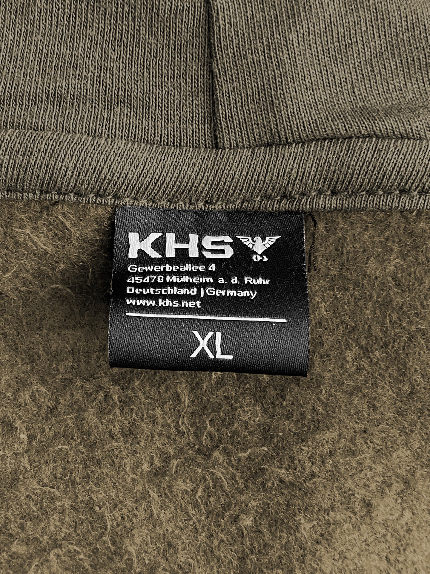 KHS Hoodie mit Zipper Steingrau-Oliv