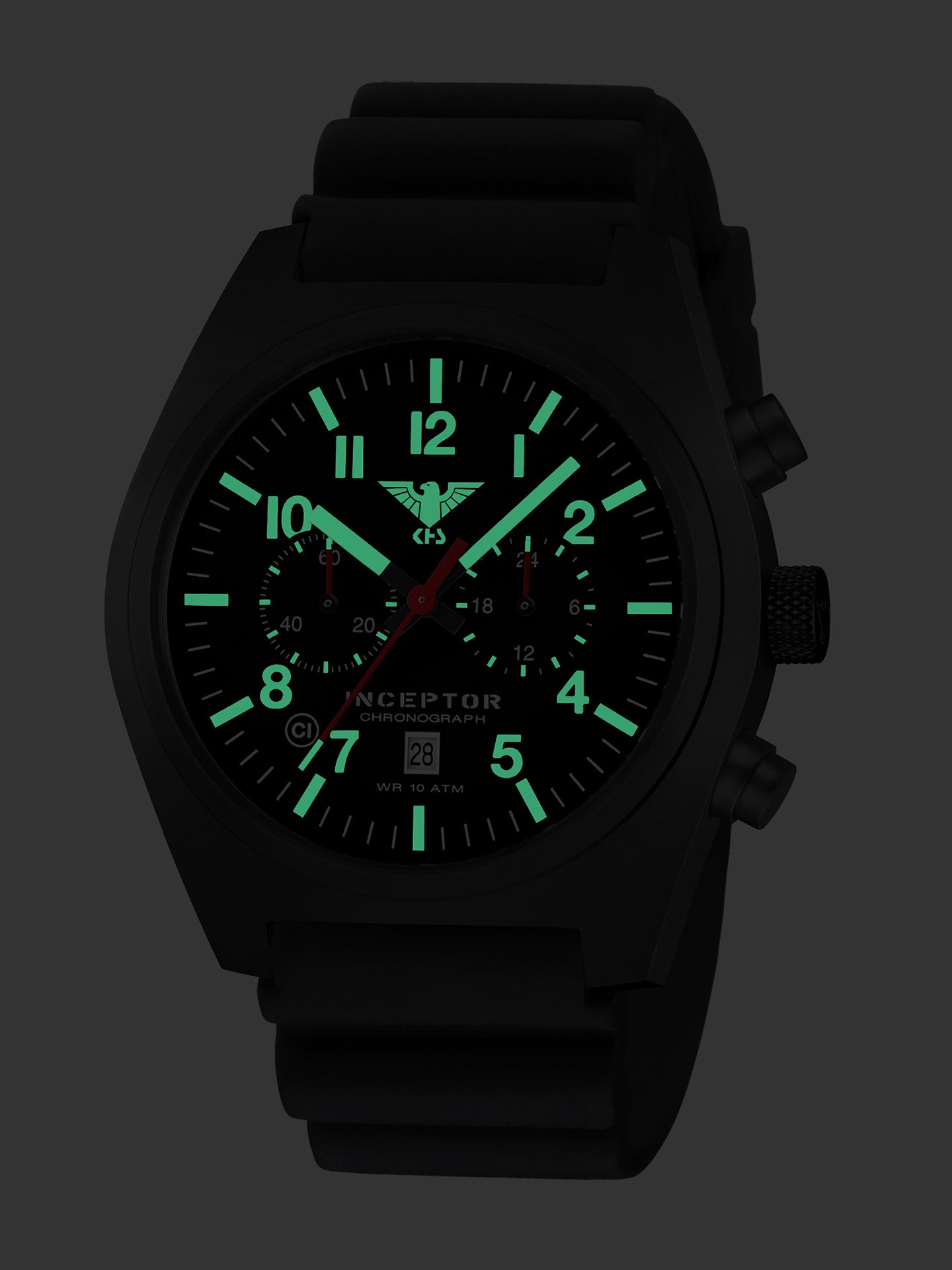 INCEPTOR | Quarz Chronograph | Black Steel