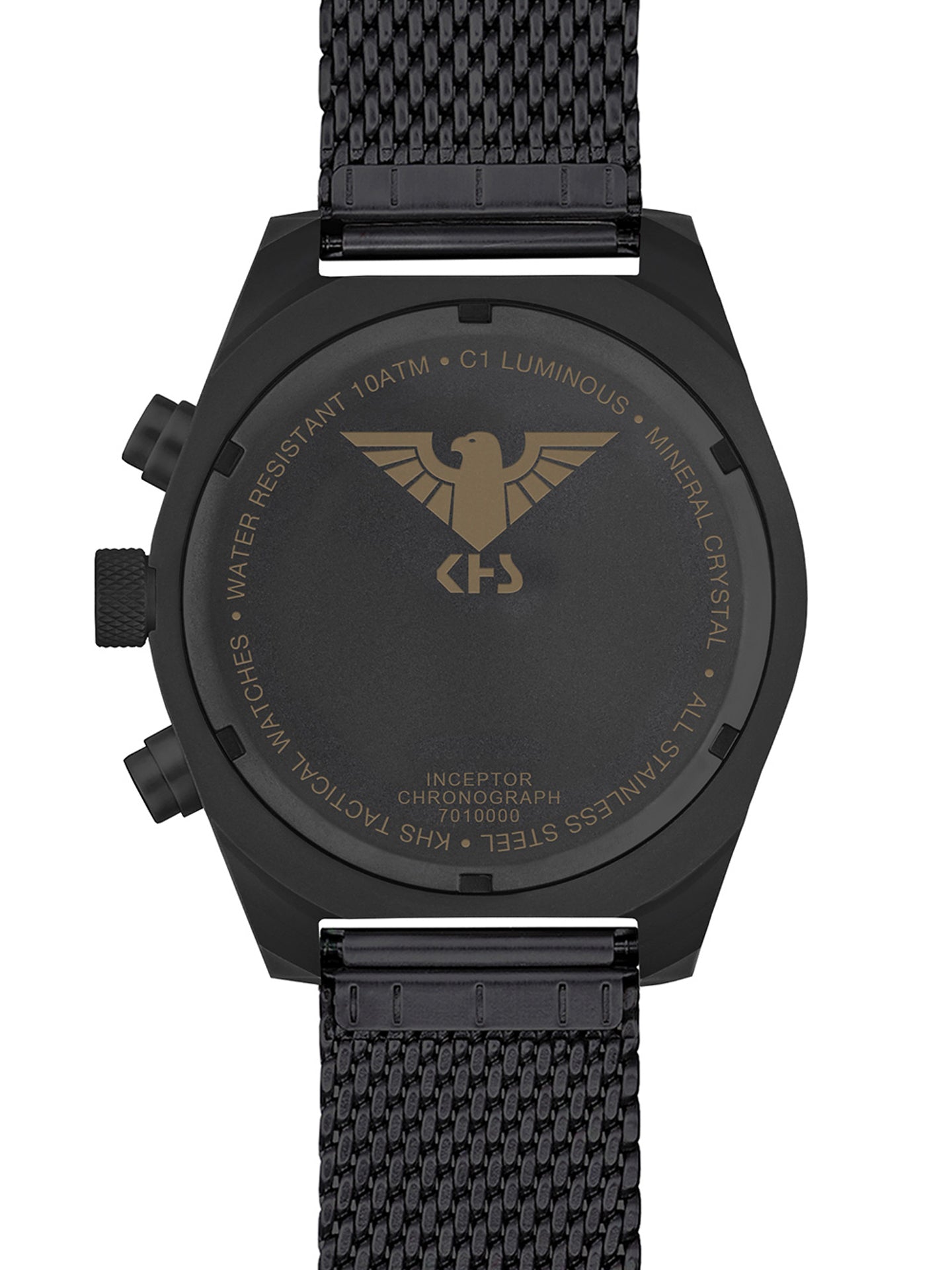 INCEPTOR | Quarz Chronograph | Black Steel
