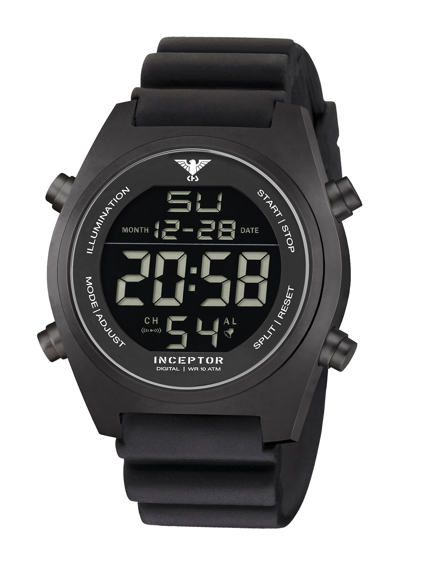 INCEPTOR | Quarz Digital | Black Steel