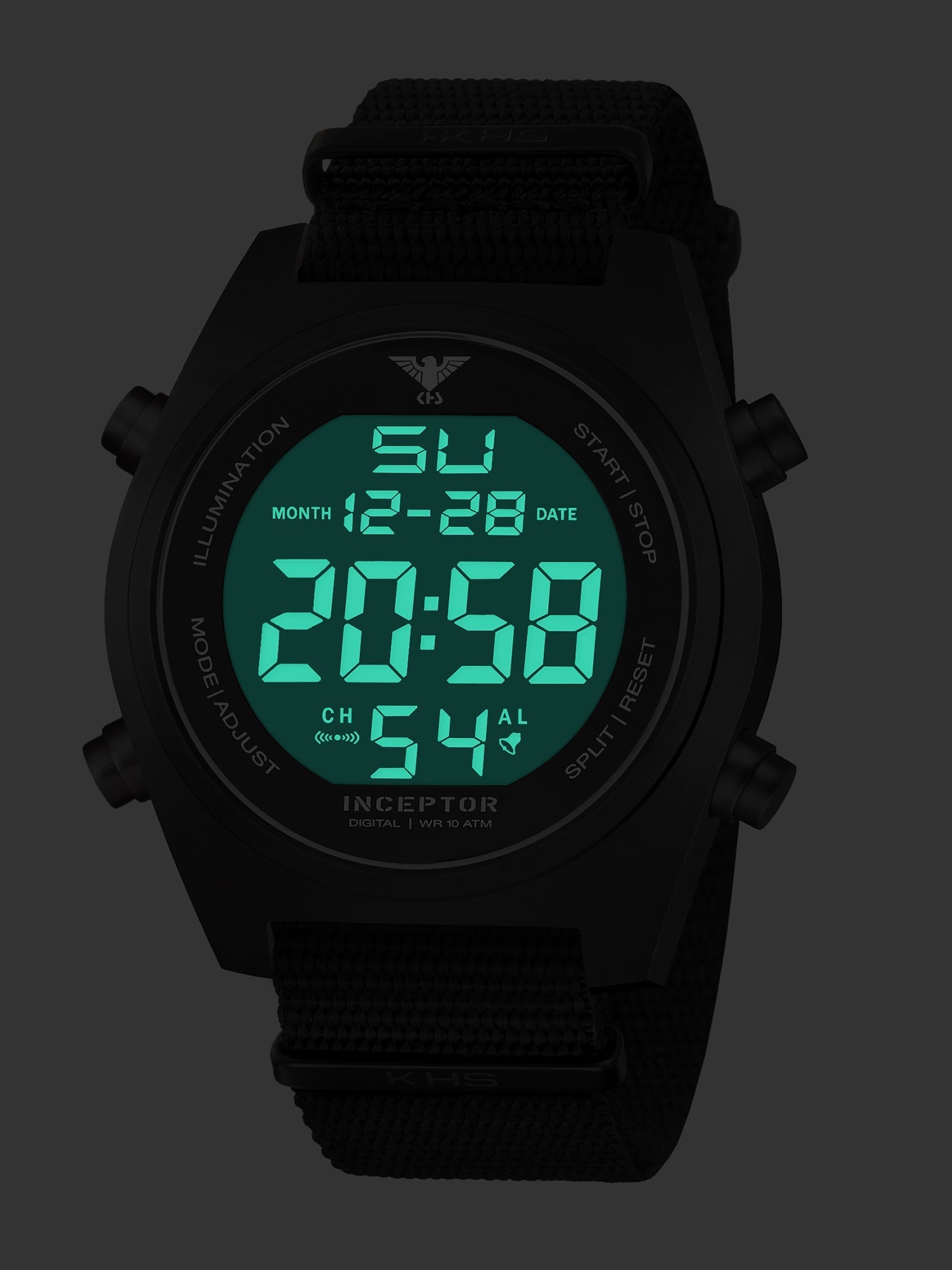 INCEPTOR | Quarz Digital | Black Steel