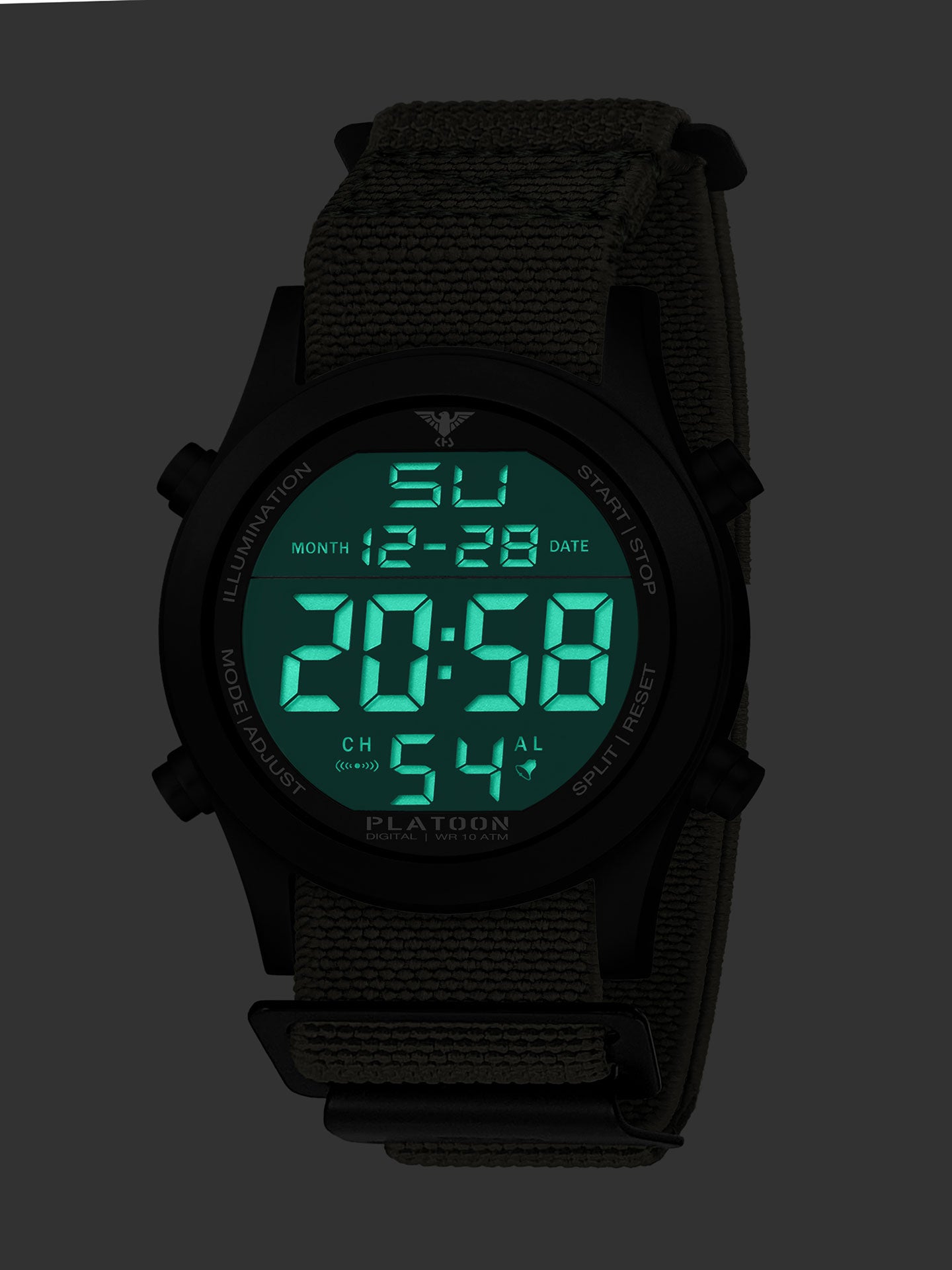 PLATOON | Quarz Digital | Black Steel