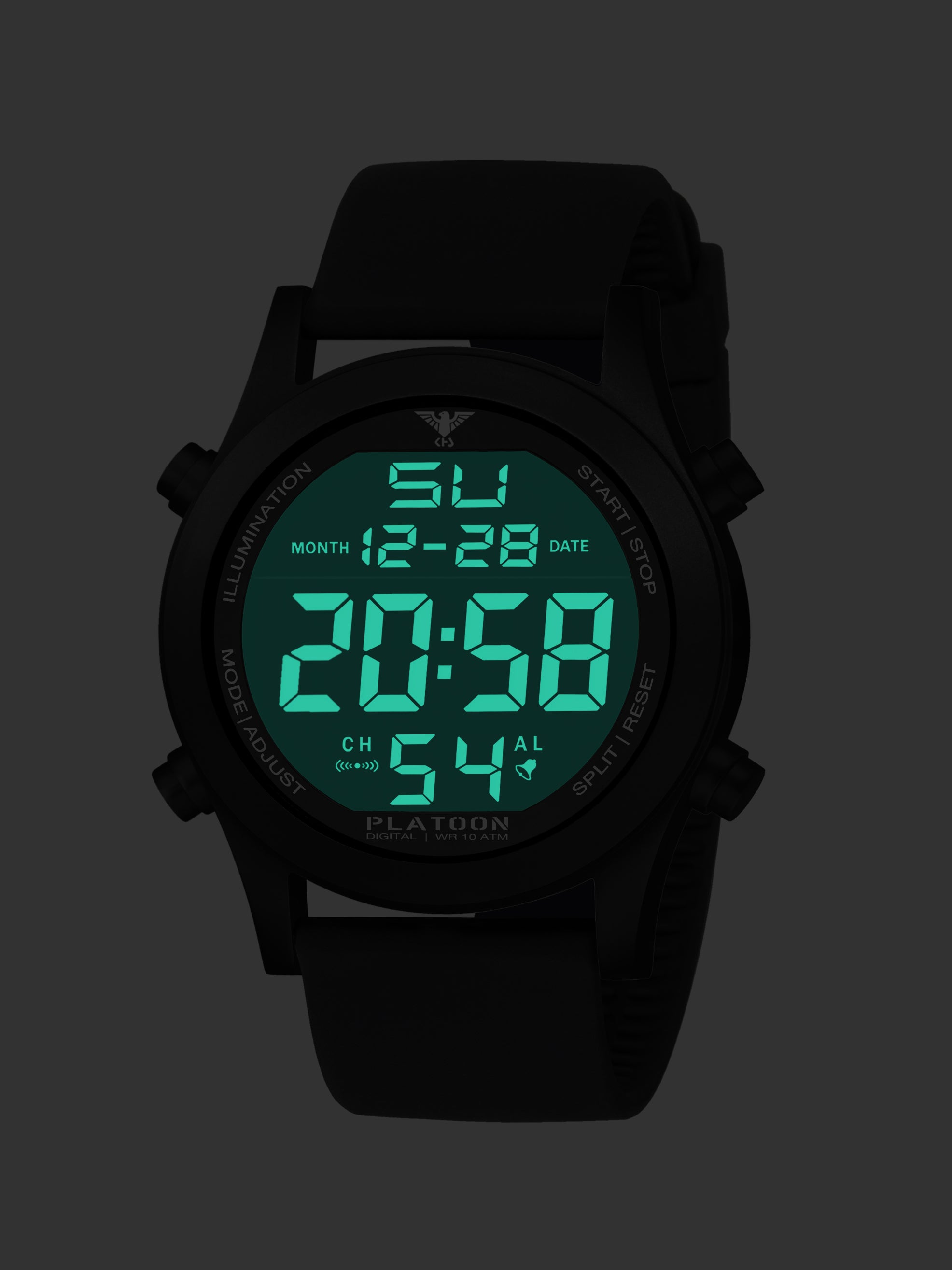 PLATOON | Quarz Digital | Black Steel