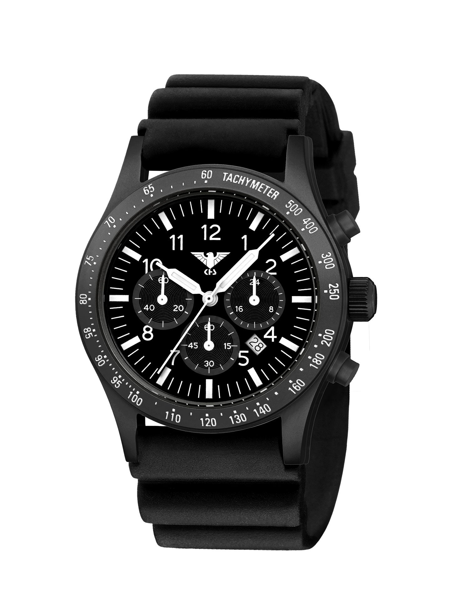 PLATOON | Quartz Solar Chronograph | Black Steel