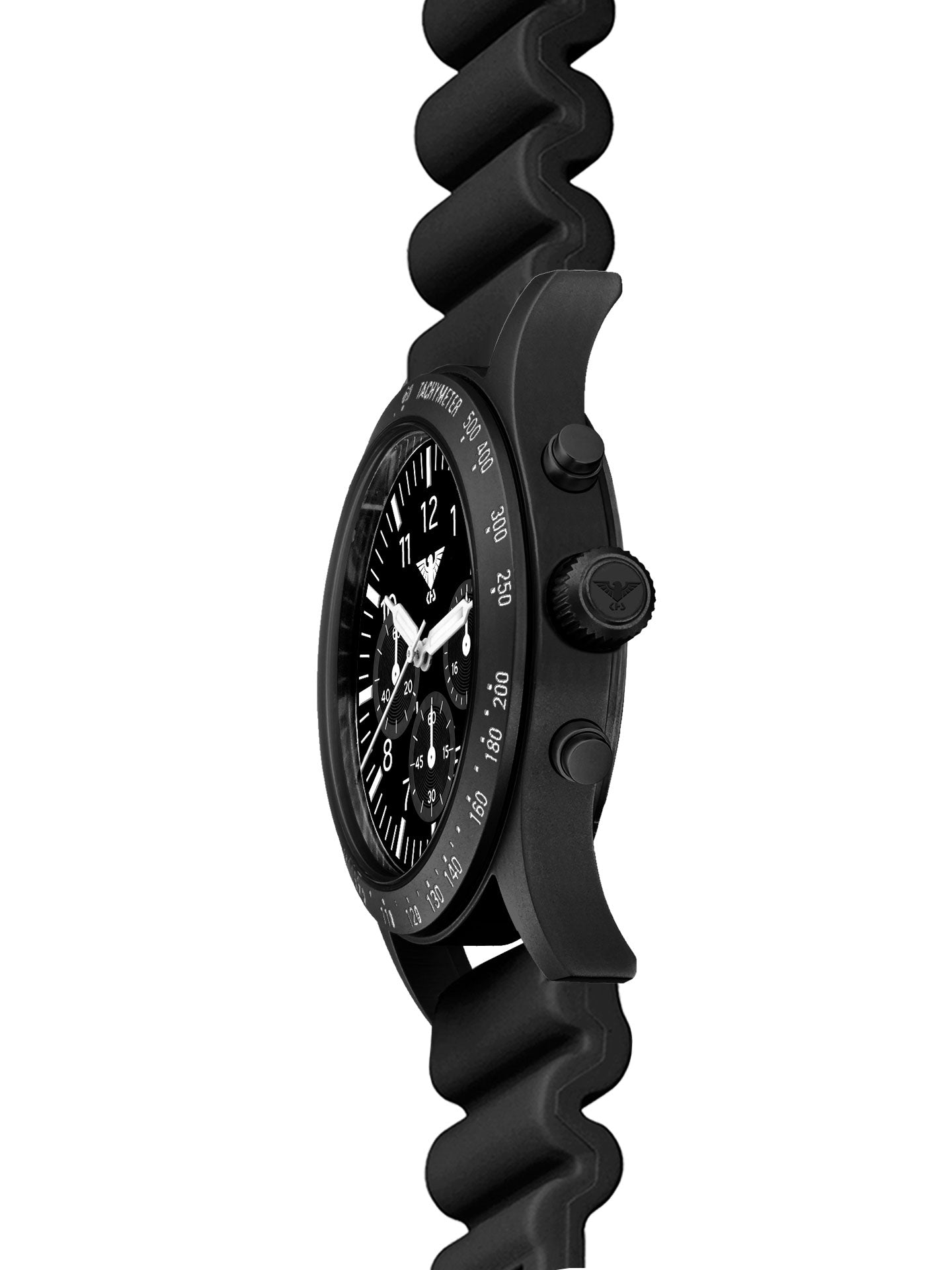 PLATOON | Quartz Solar Chronograph | Black Steel