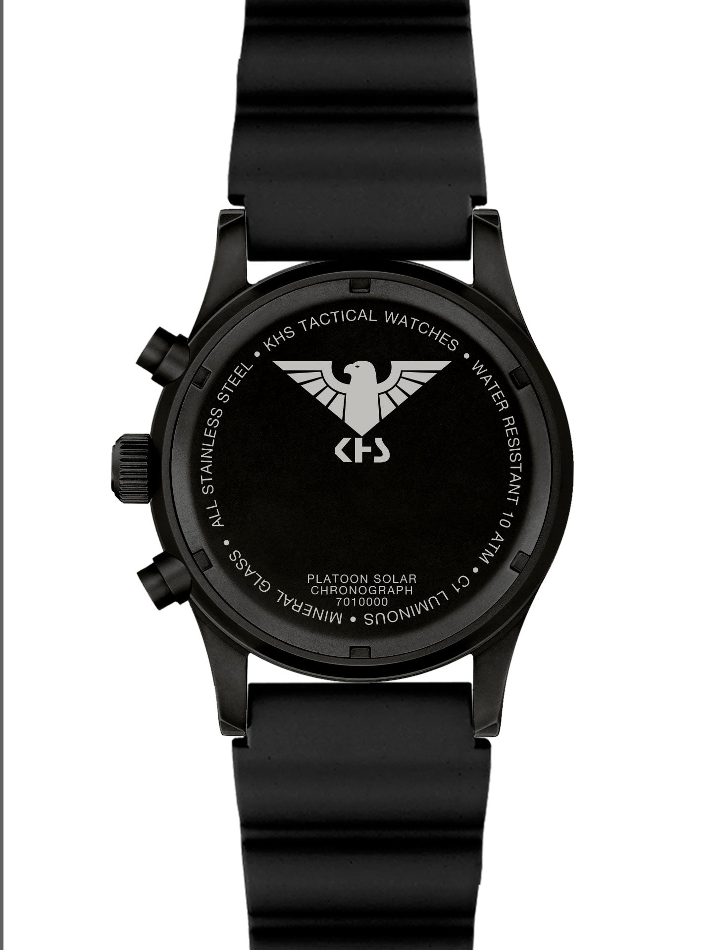 PLATOON | Quartz Solar Chronograph | Black Steel