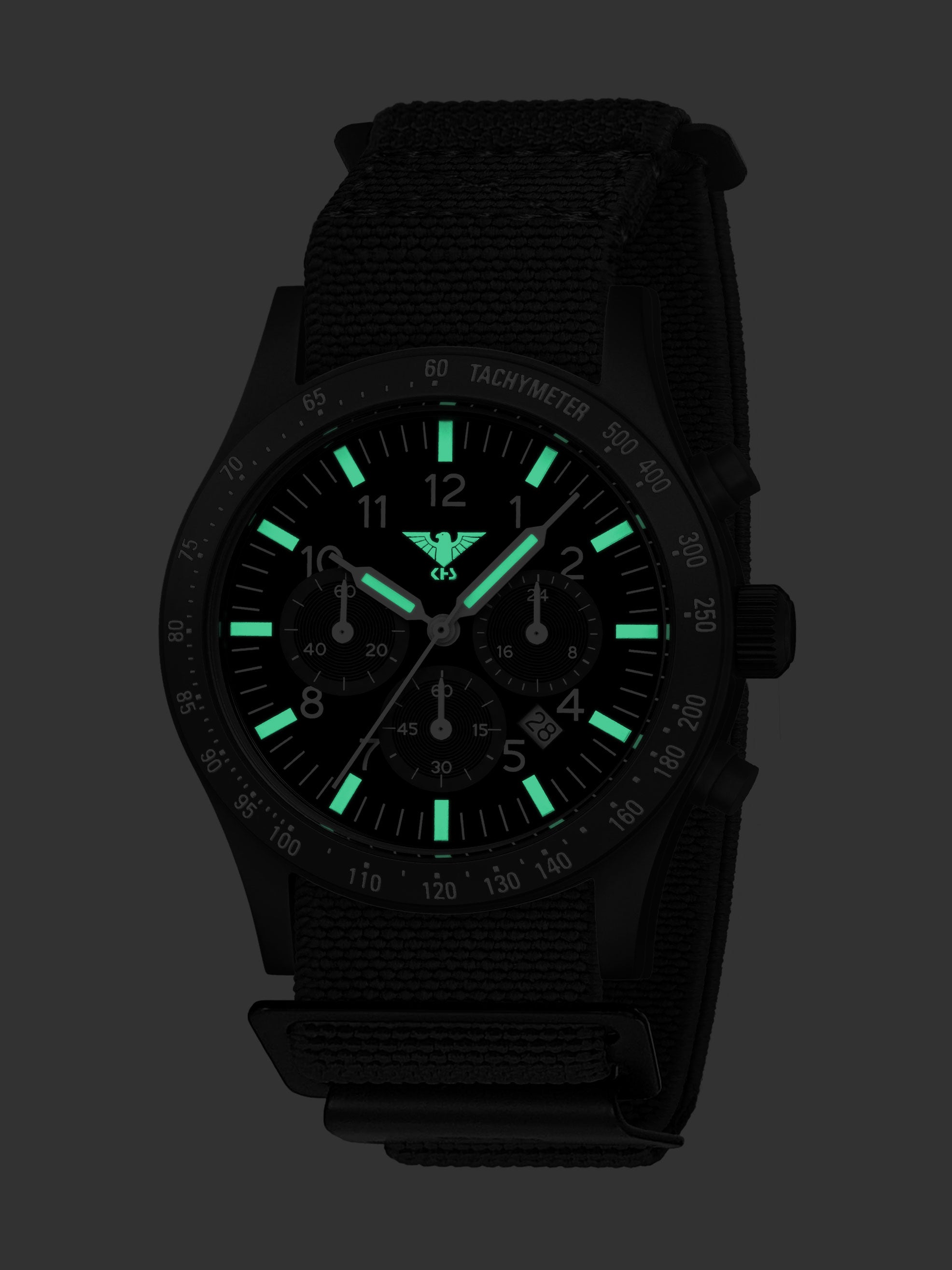 PLATOON | Quartz Solar Chronograph | Black Steel