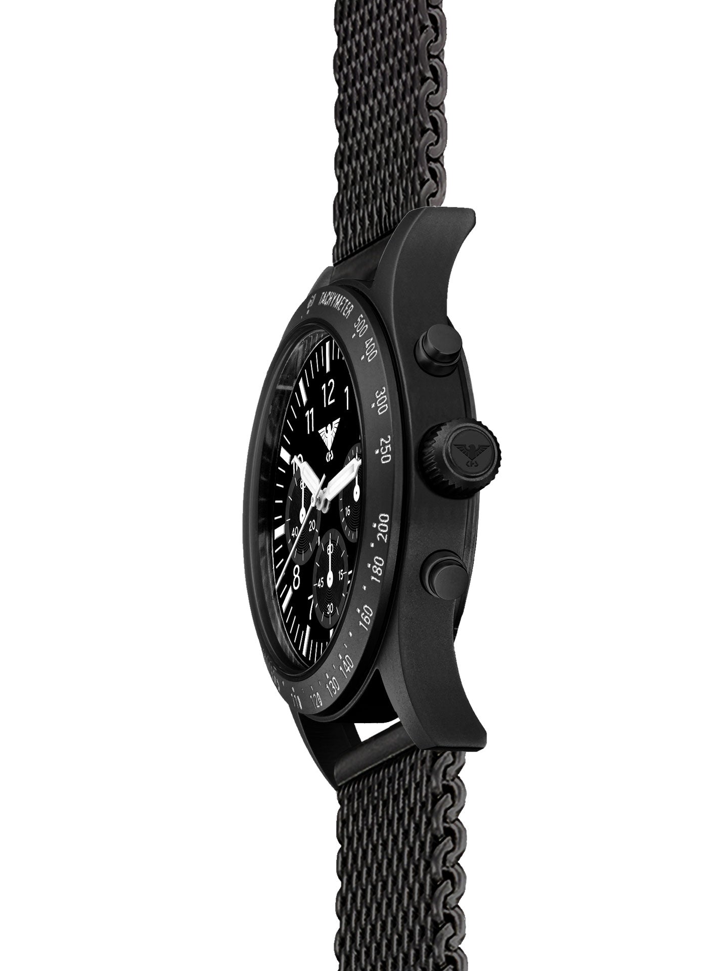 PLATOON | Quartz Solar Chronograph | Black Steel