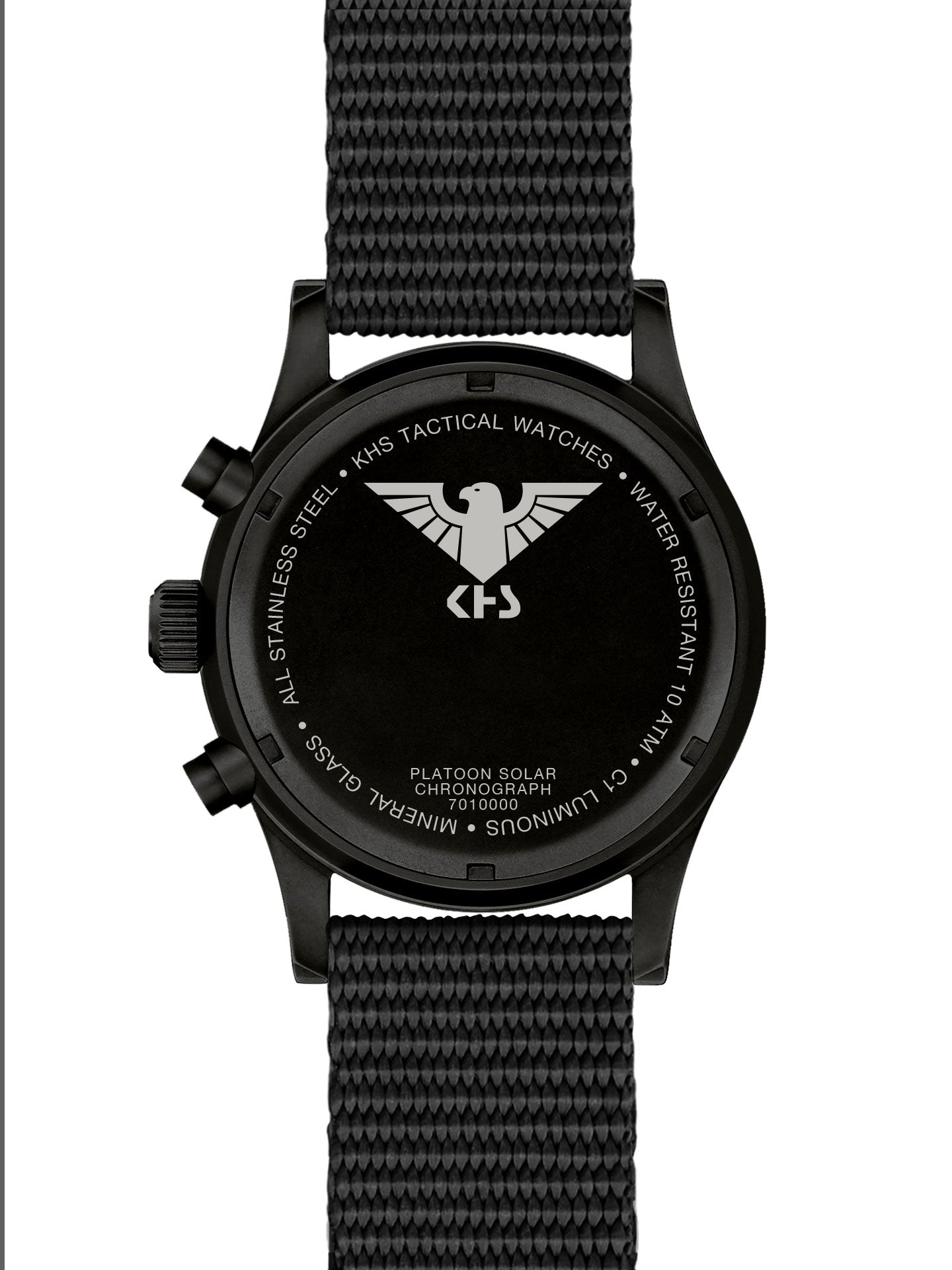 PLATOON | Quartz Solar Chronograph | Black Steel