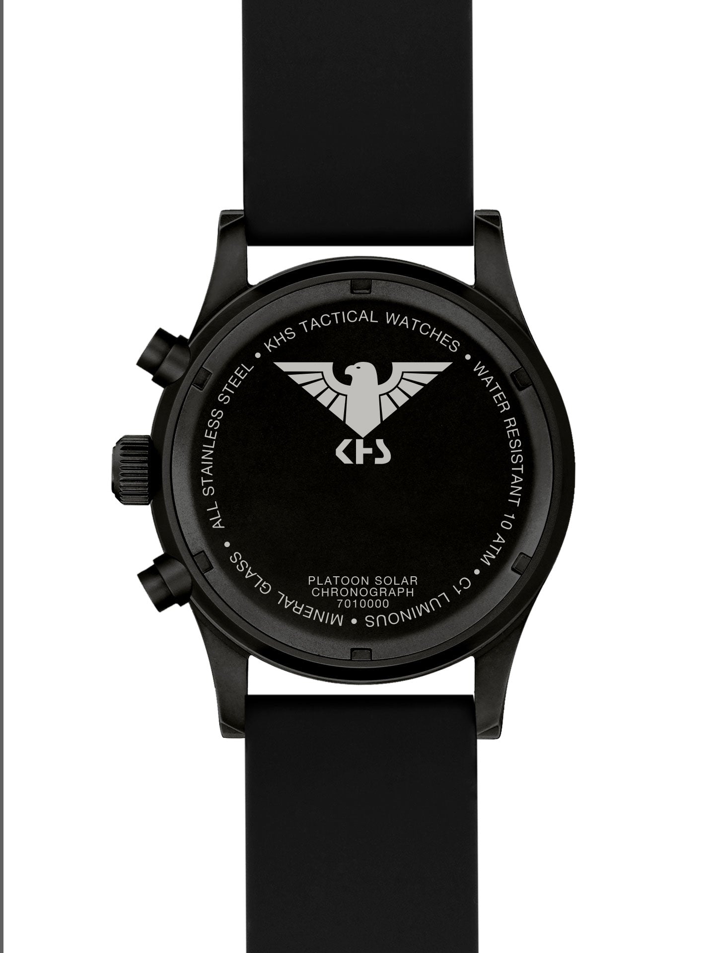 PLATOON | Quartz Solar Chronograph | Black Steel