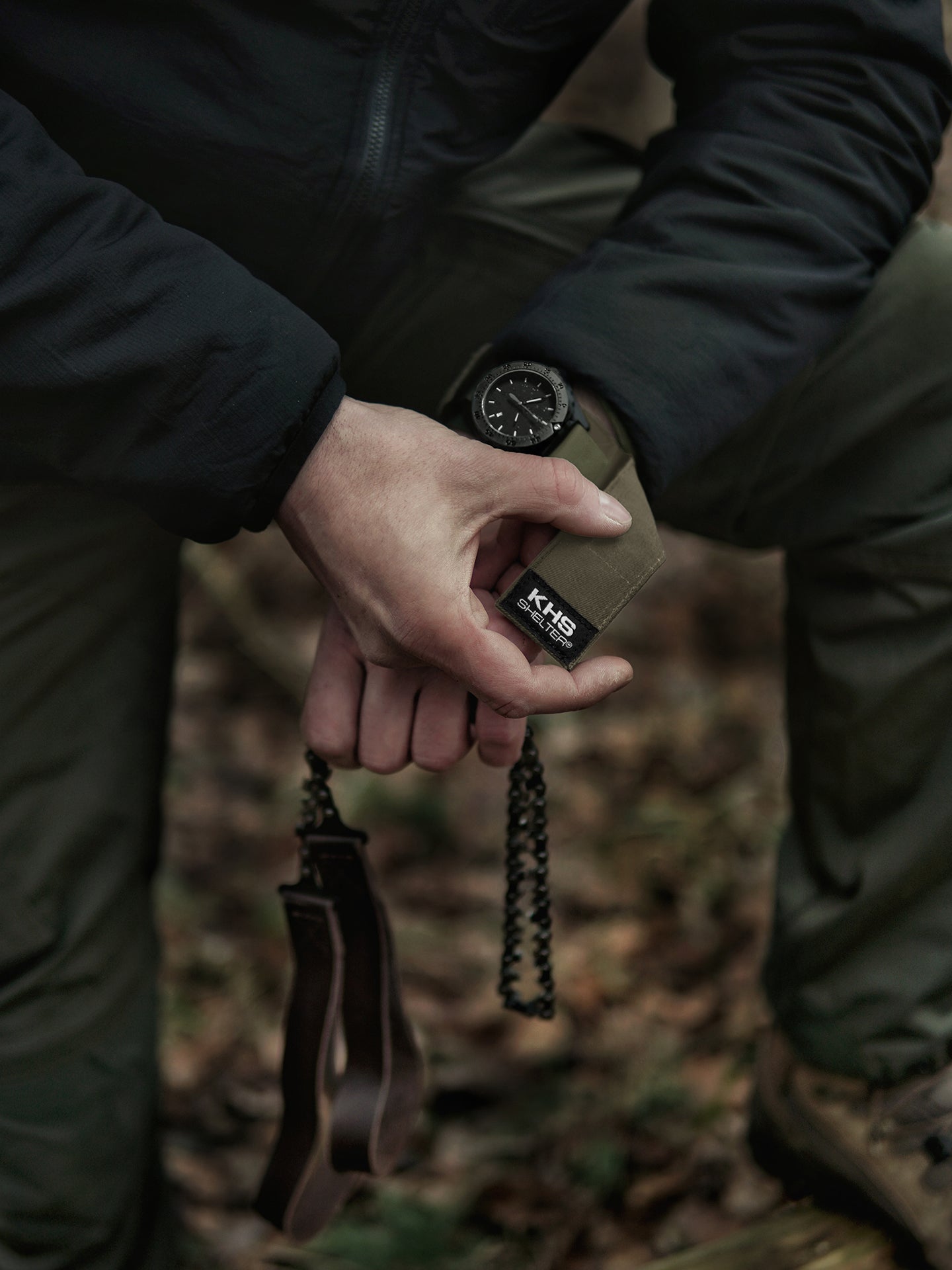 SHELTER® Band Steingrau-Oliv