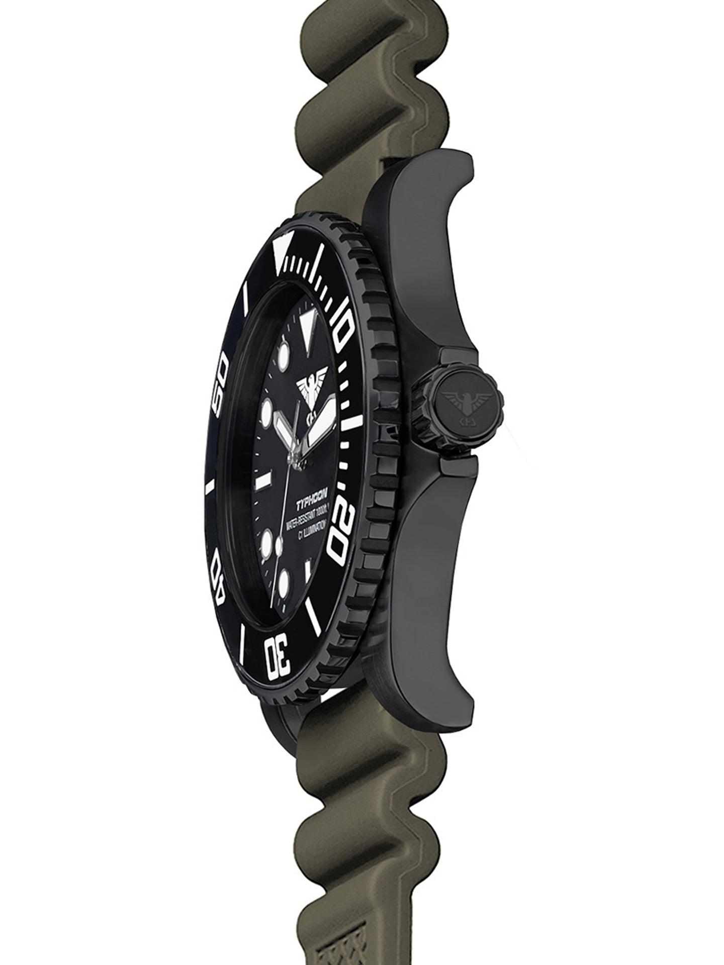 TYPHOON | Quarz Analog | Black Steel