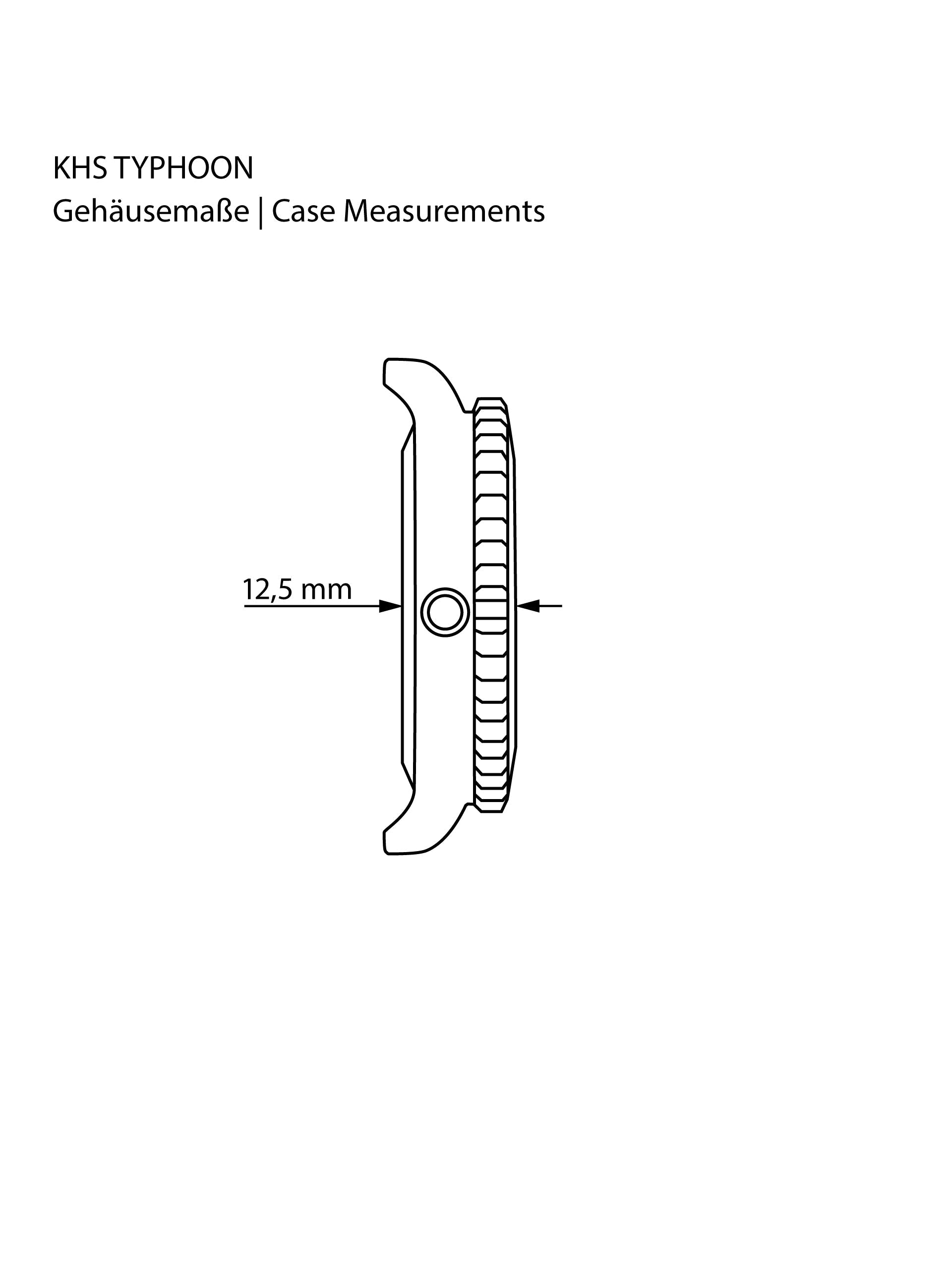 TYPHOON | Quarz Analog | Black Steel