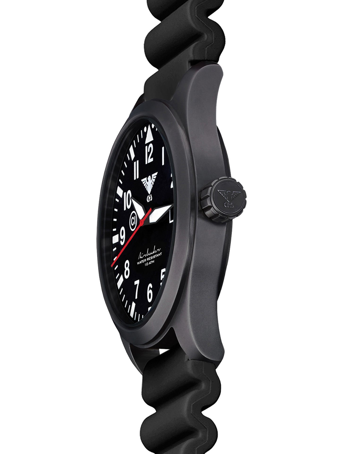AIRLEADER | Quartz Analog | Black Steel