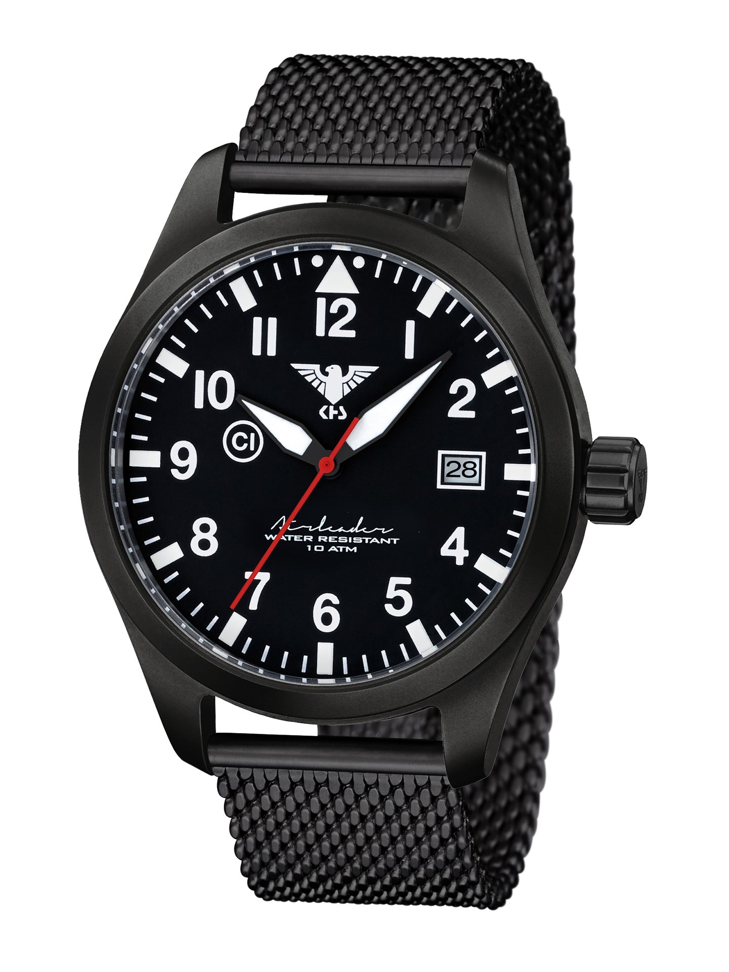 AIRLEADER | Quarz Analog | Black Steel