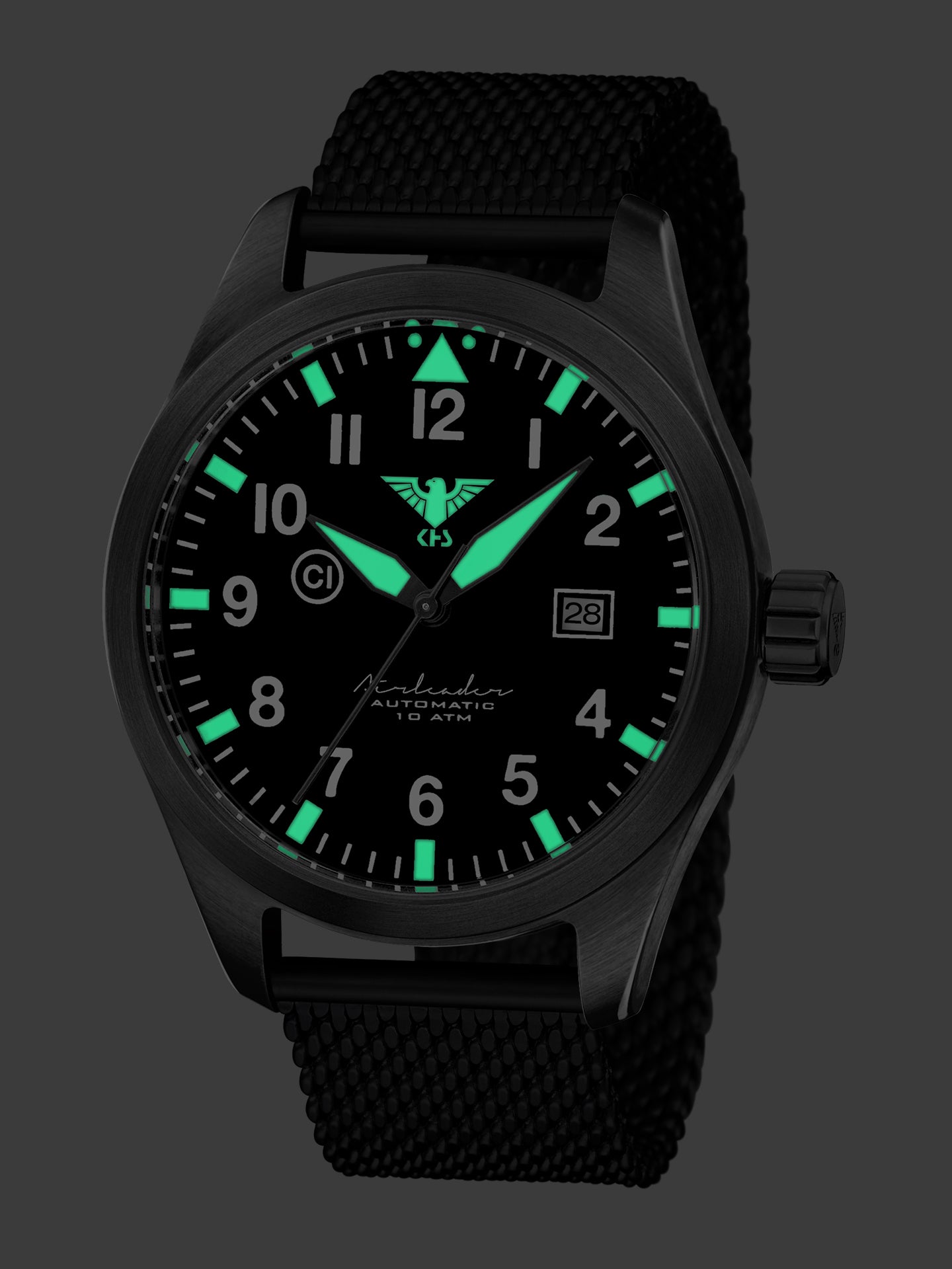 AIRLEADER | Automatic Analog | Black Steel