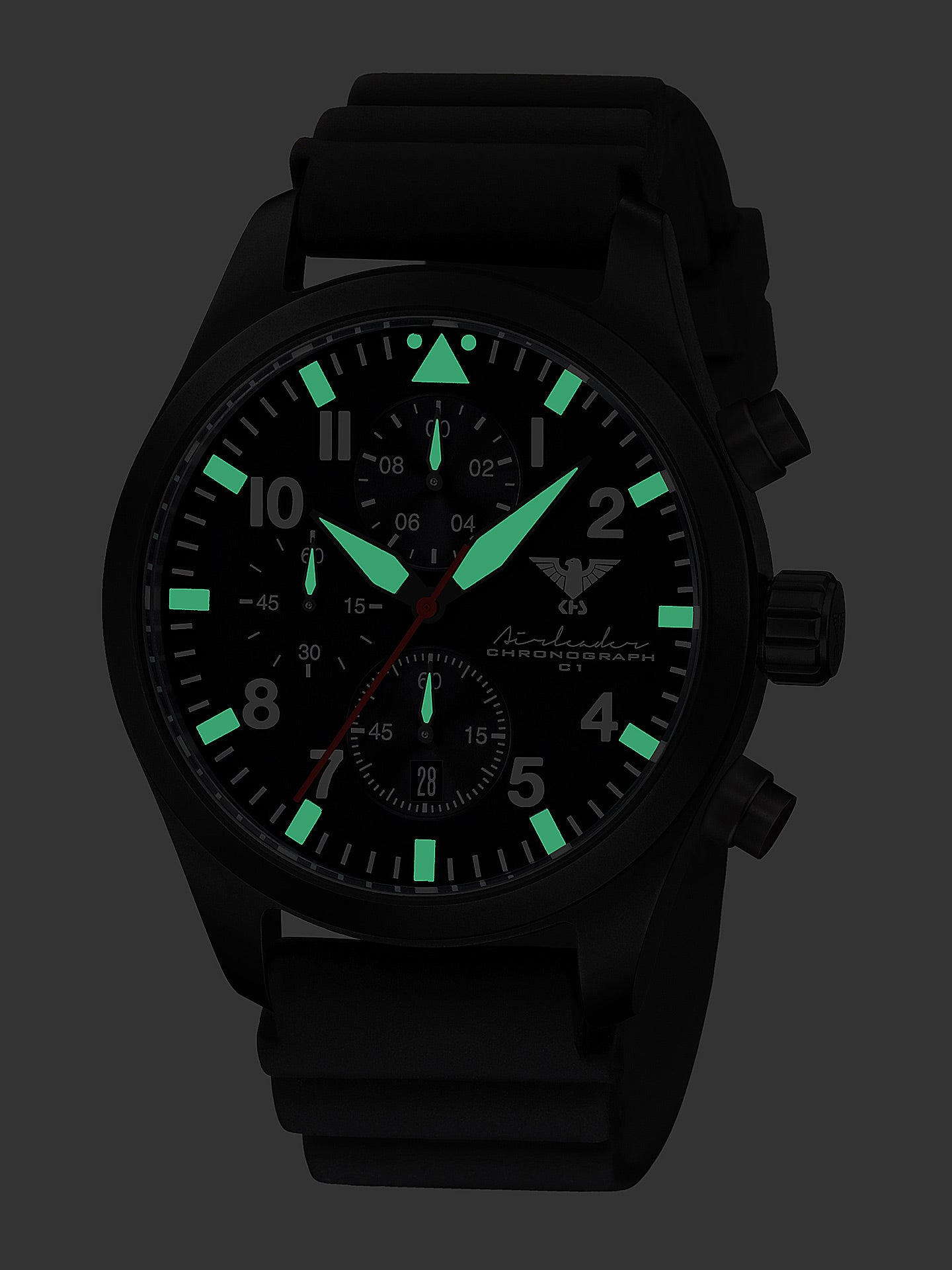 AIRLEADER | Quarz Chronograph | Black Steel