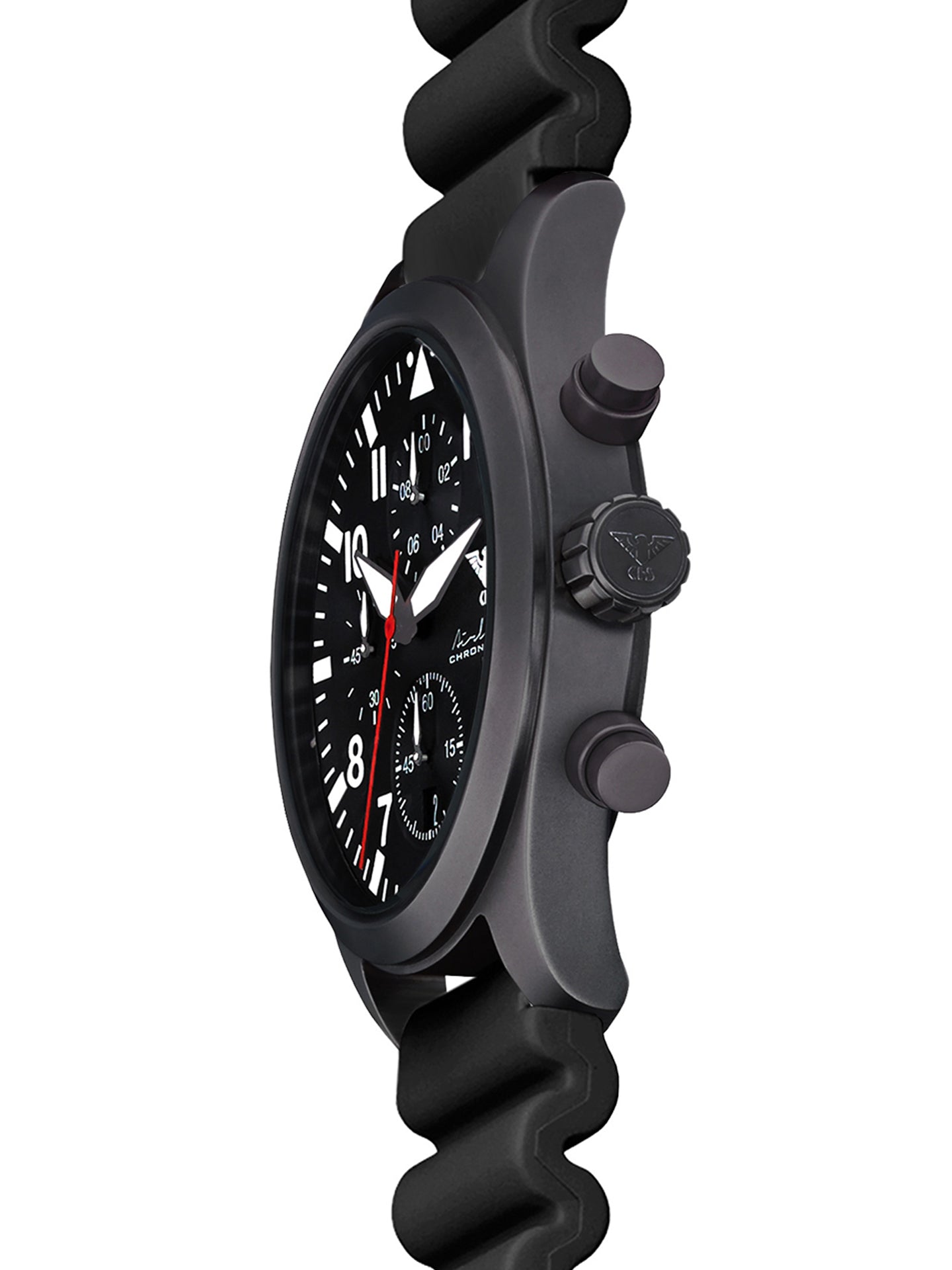 AIRLEADER | Quarz Chronograph | Black Steel