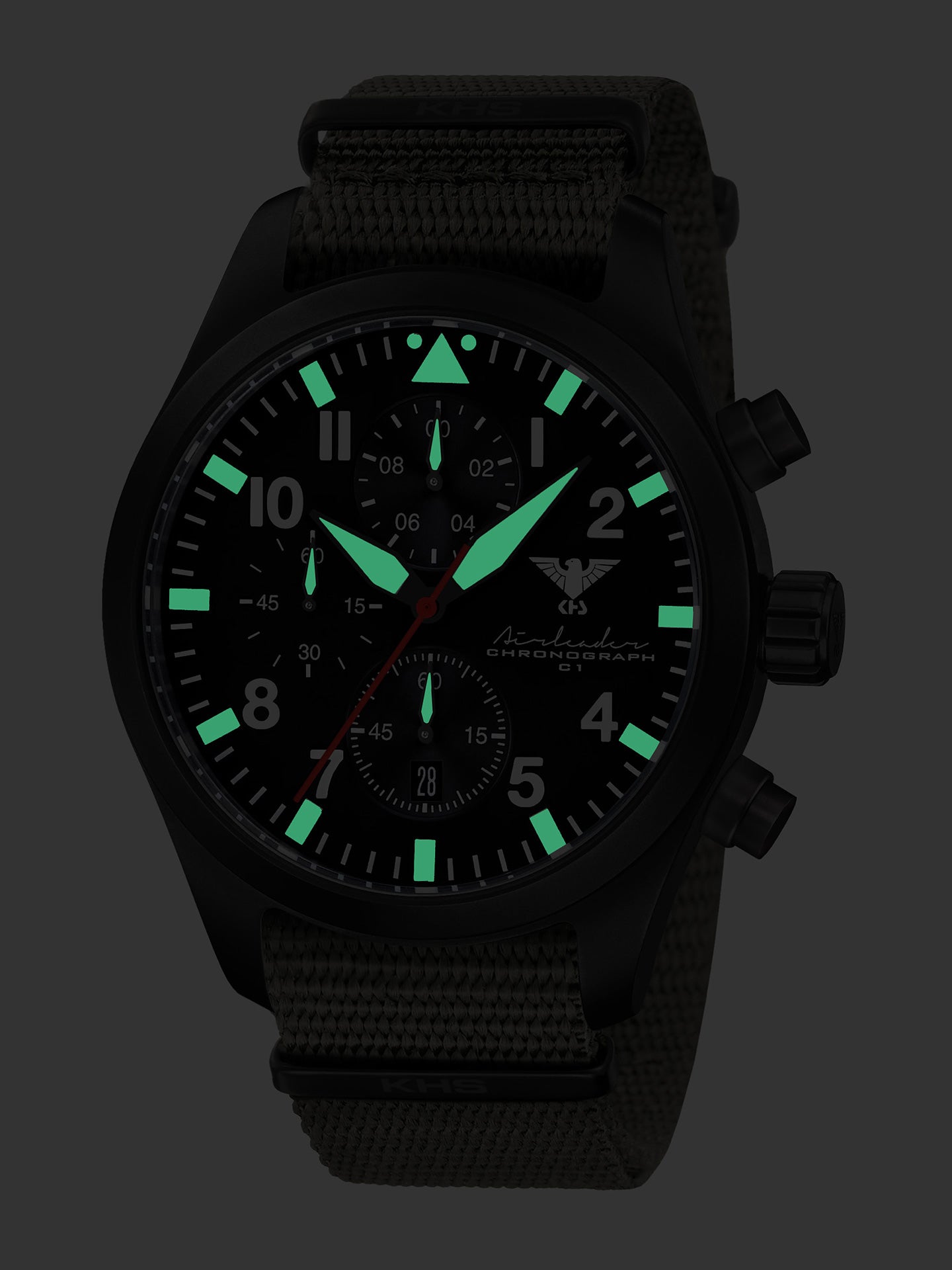 AIRLEADER | Quarz Chronograph | Black Steel