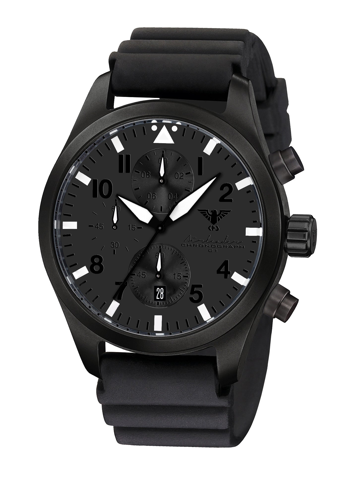 AIRLEADER | Quarz Chronograph | Black Steel XTAC