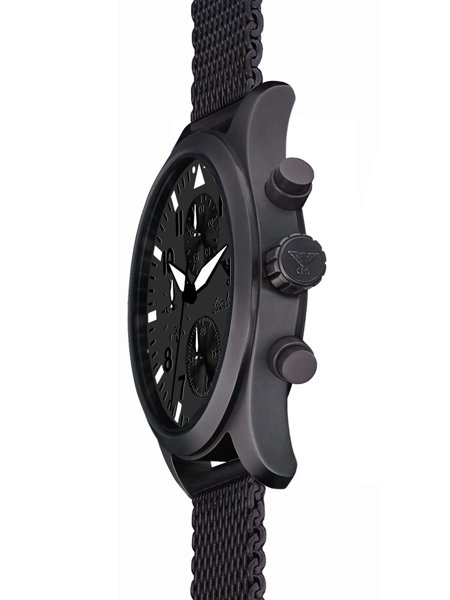 AIRLEADER | Quarz Chronograph | Black Steel XTAC