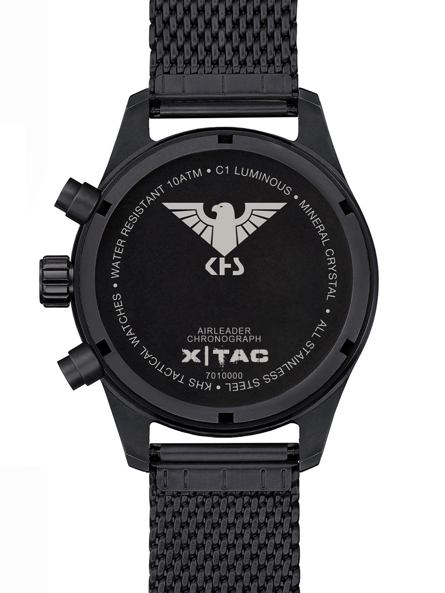 AIRLEADER | Quarz Chronograph | Black Steel XTAC