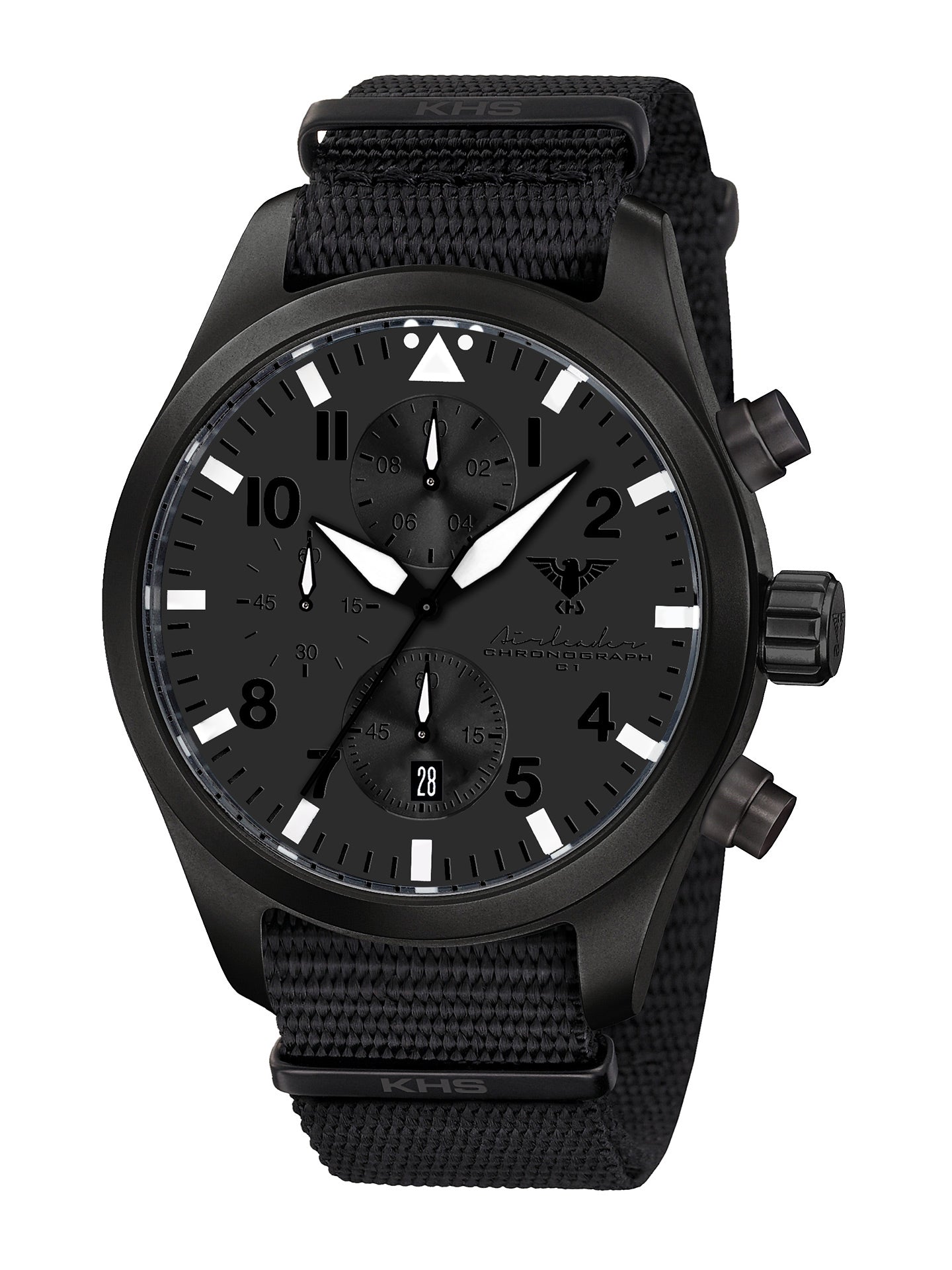 AIRLEADER | Quarz Chronograph | Black Steel XTAC