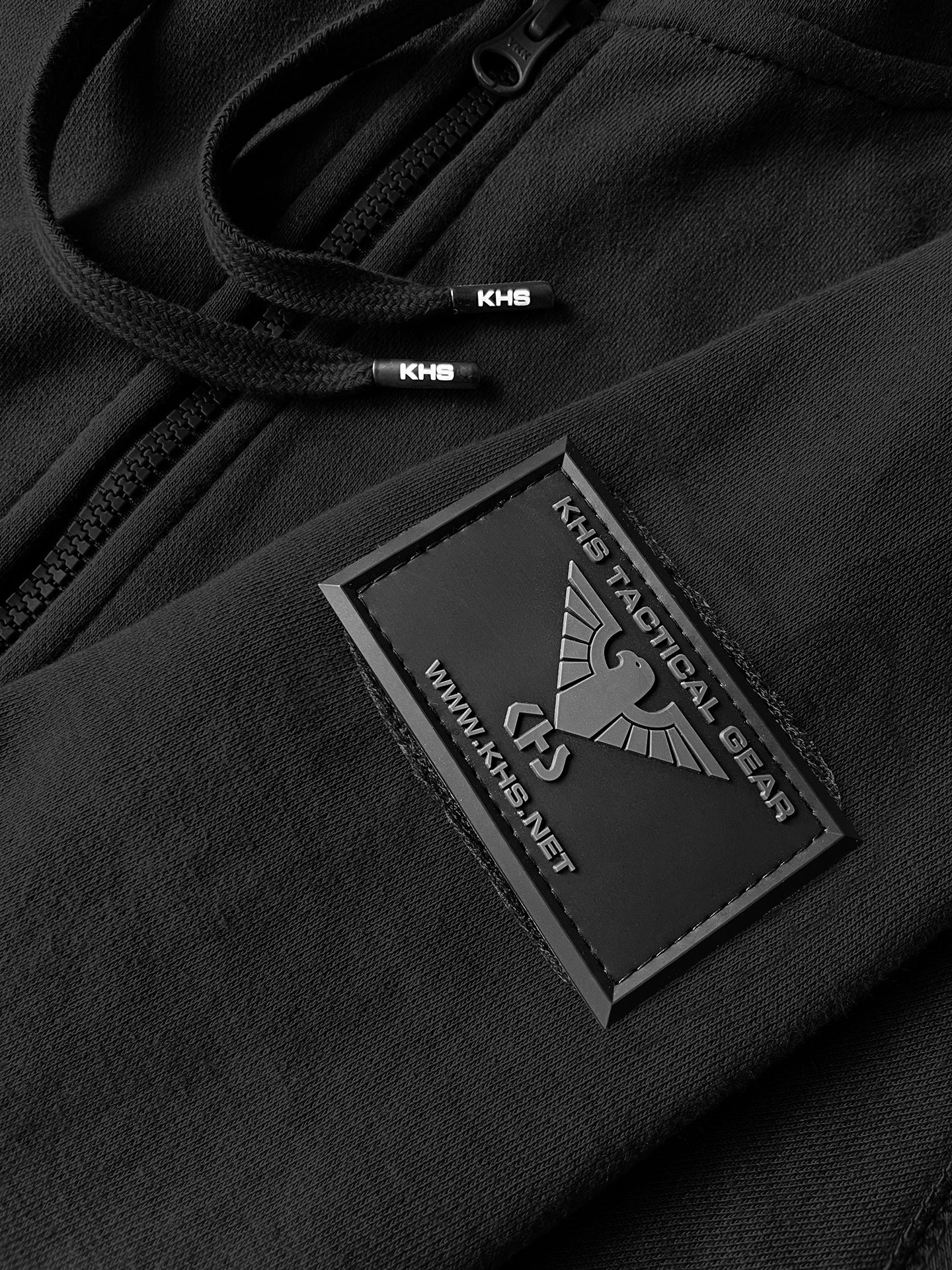 KHS Hoodie mit Zipper Schwarz