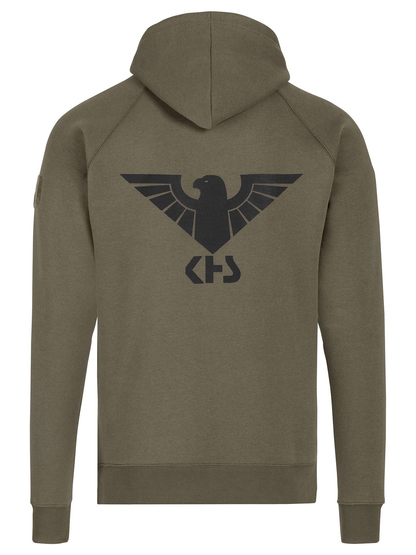 KHS Hoodie mit Zipper Steingrau-Oliv