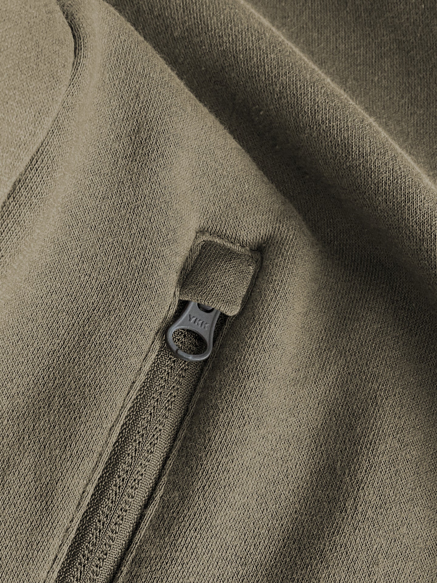 KHS Hoodie mit Zipper Steingrau-Oliv