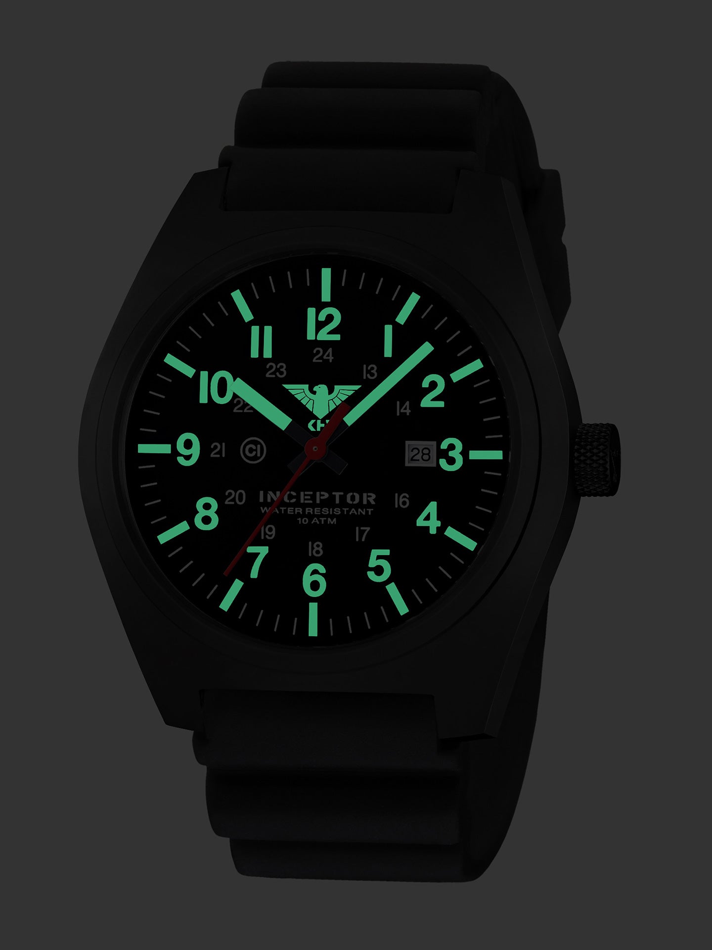 INCEPTOR | Quartz Analog | Black Steel