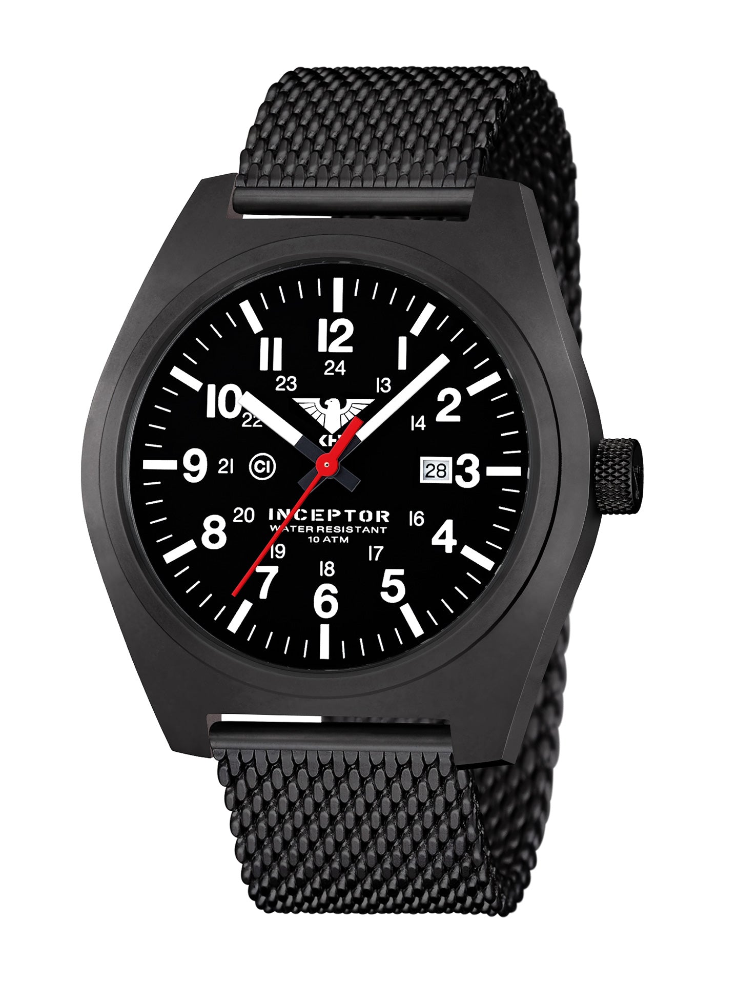 INCEPTOR | Quartz Analog | Black Steel