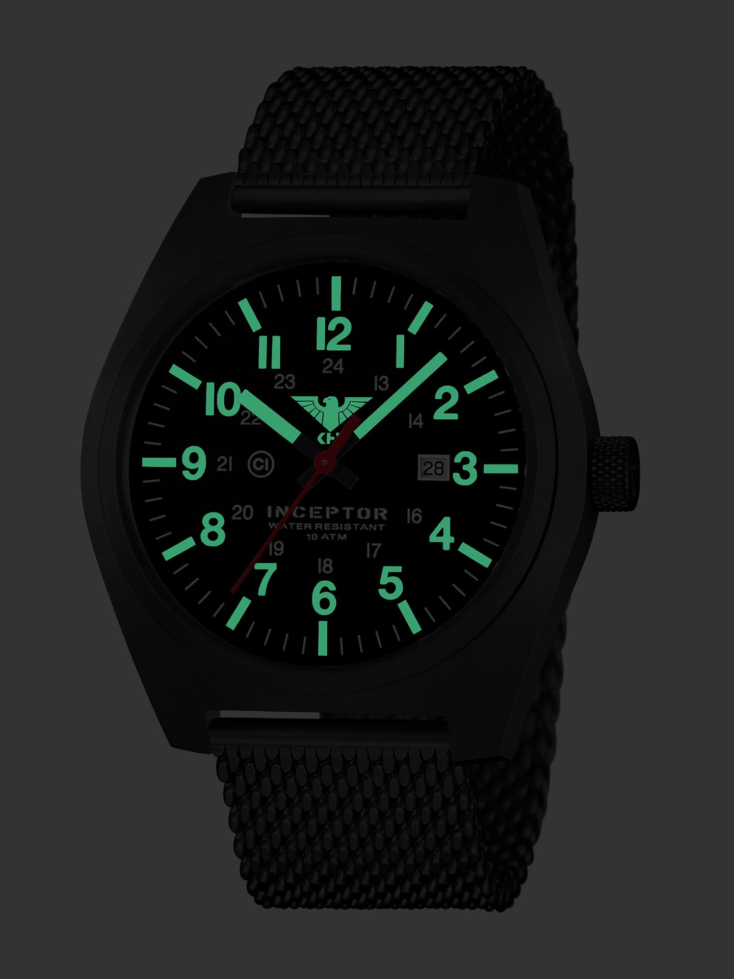 INCEPTOR | Quartz Analog | Black Steel