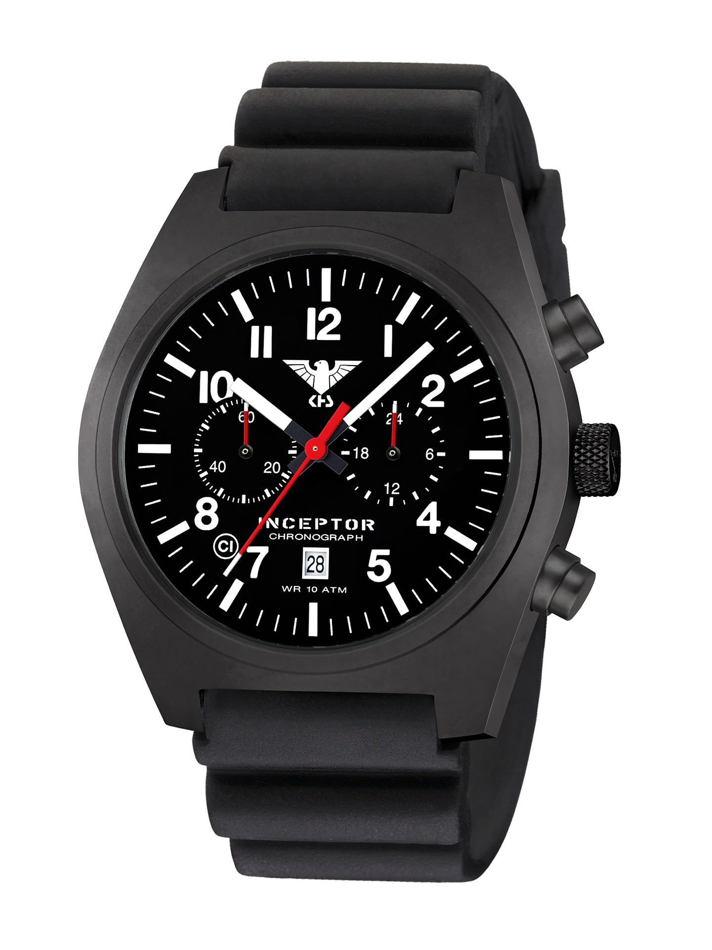 INCEPTOR | Quarz Chronograph | Black Steel