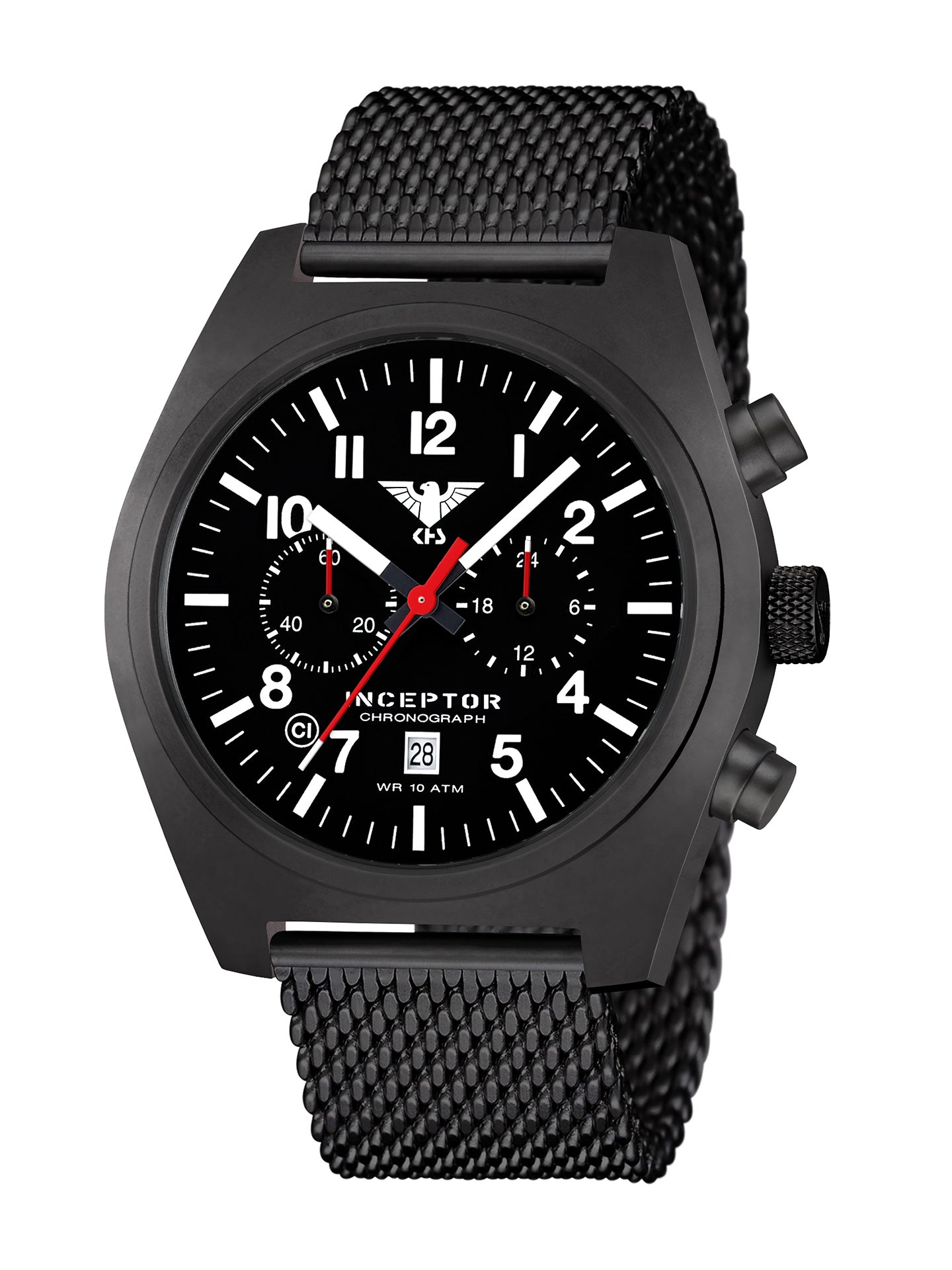 INCEPTOR | Quarz Chronograph | Black Steel